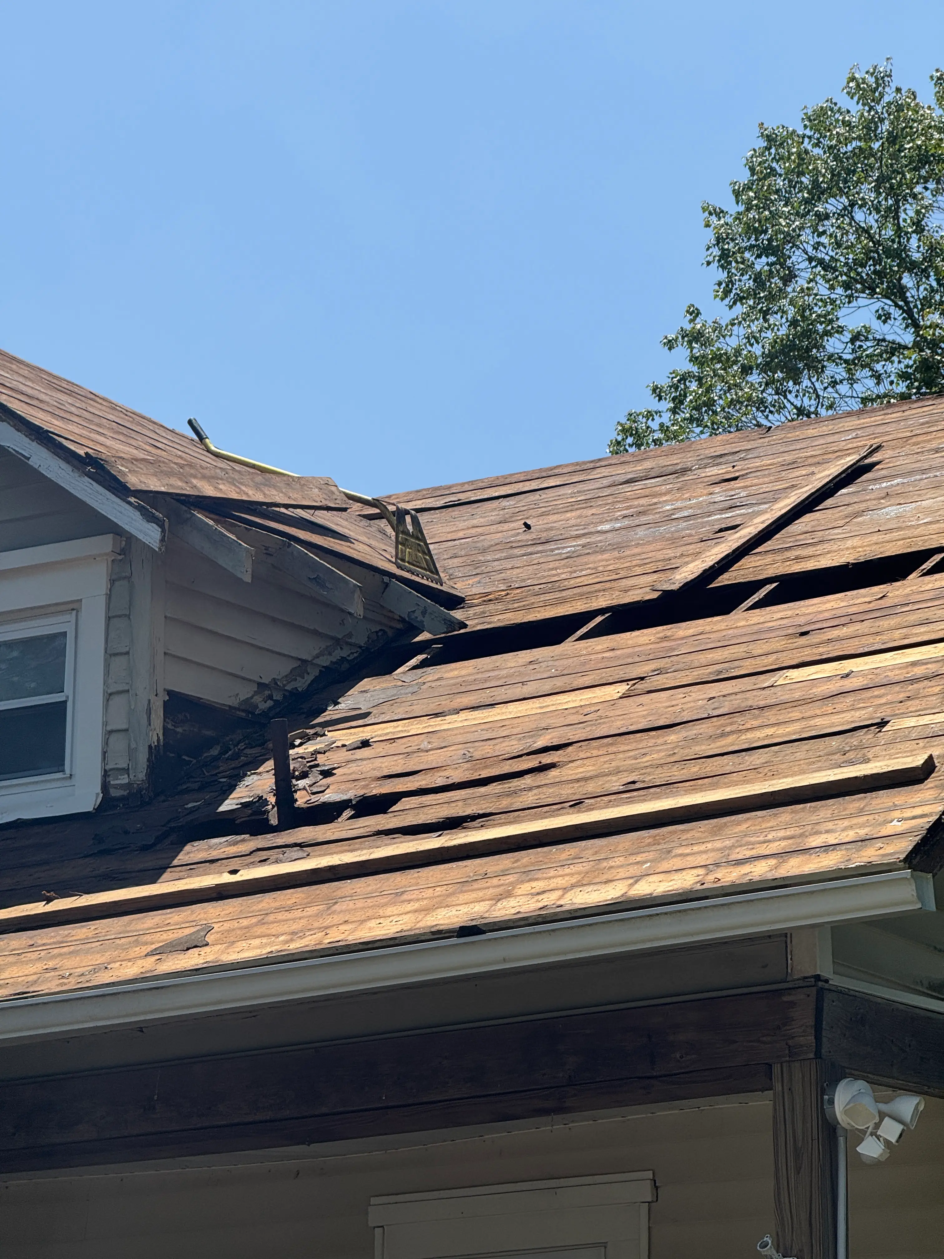 The roof of a home during renovation.