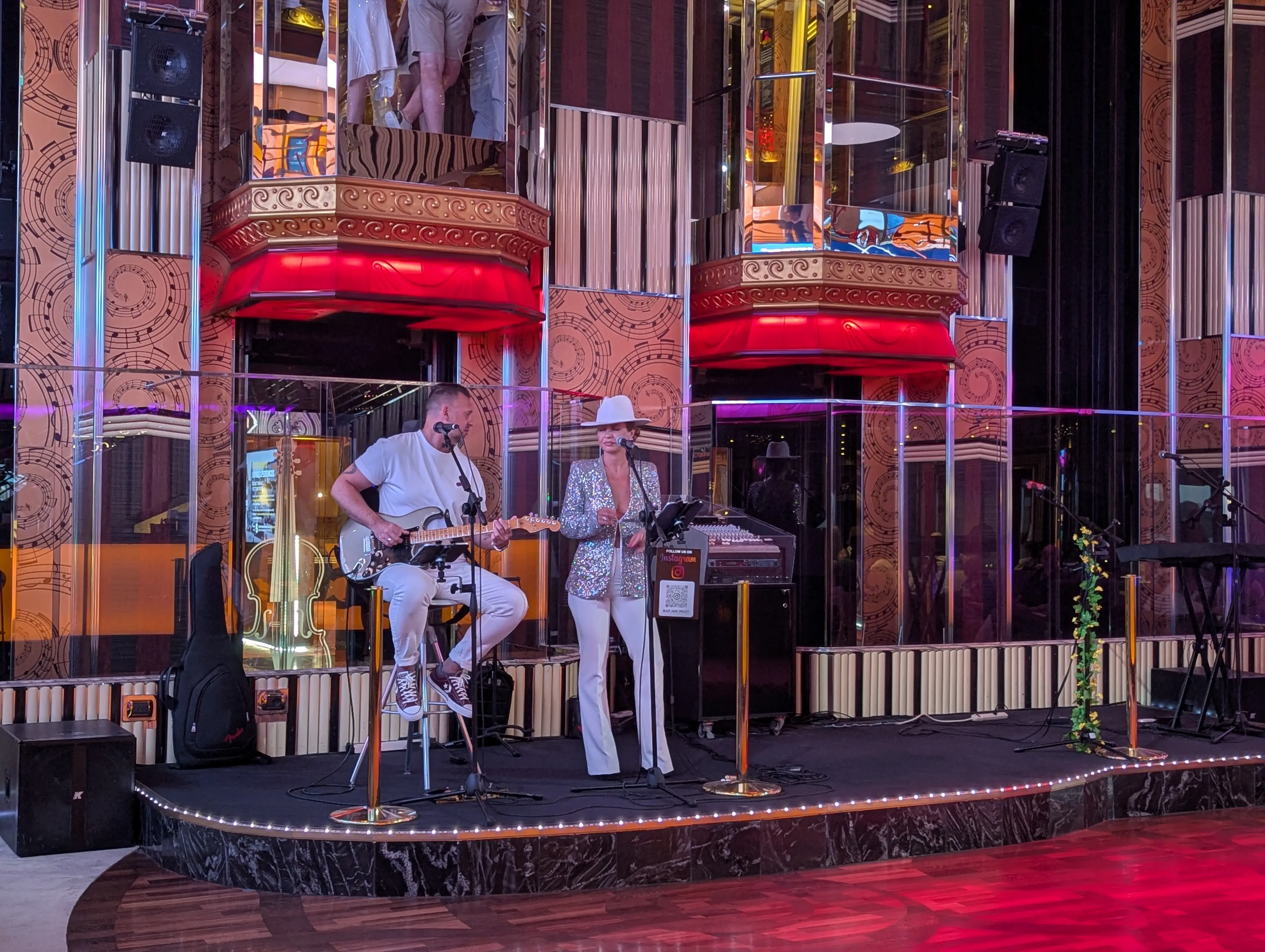 Musicians on small stage