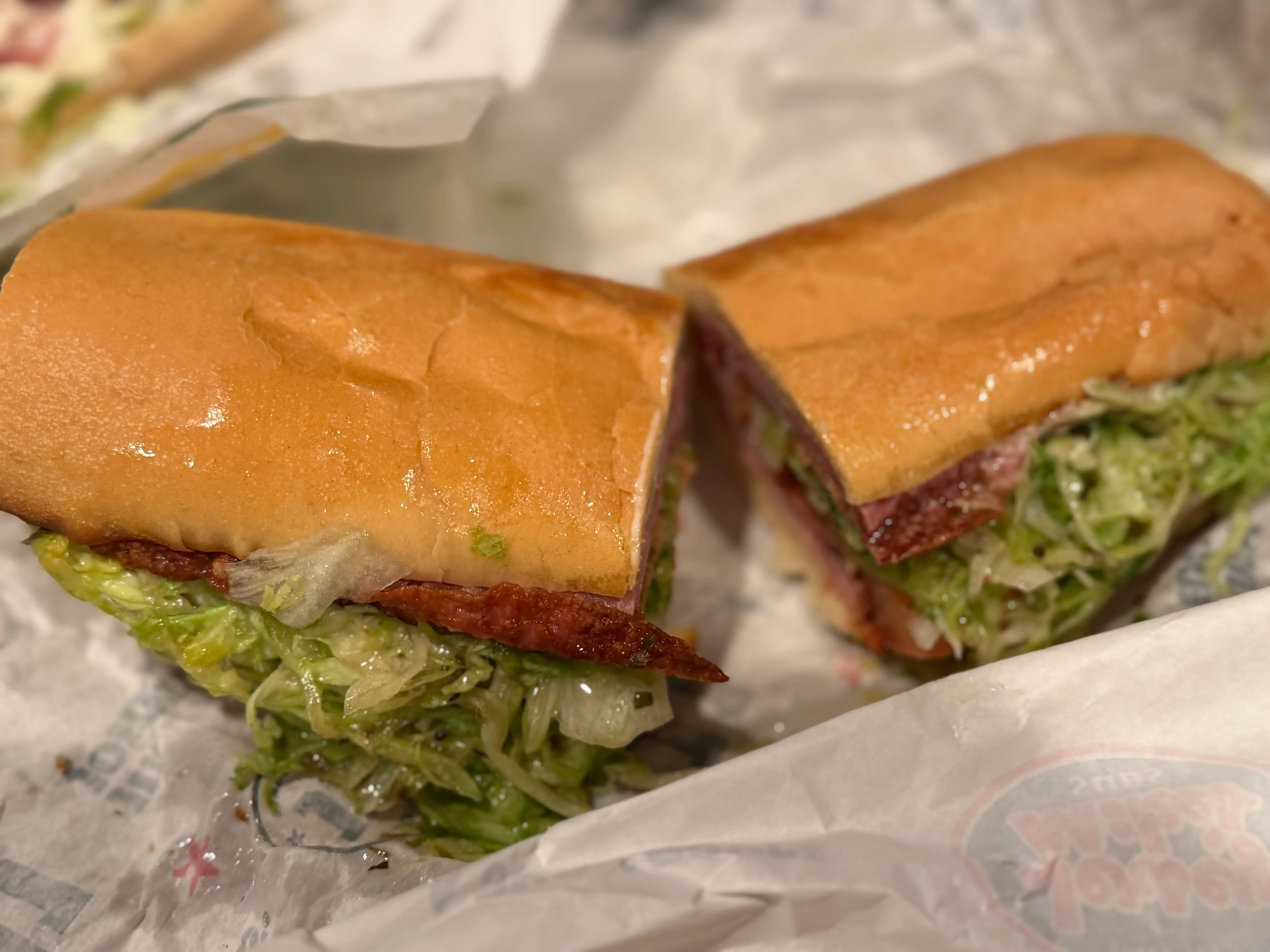 Jimmy Johns Italian sandwich