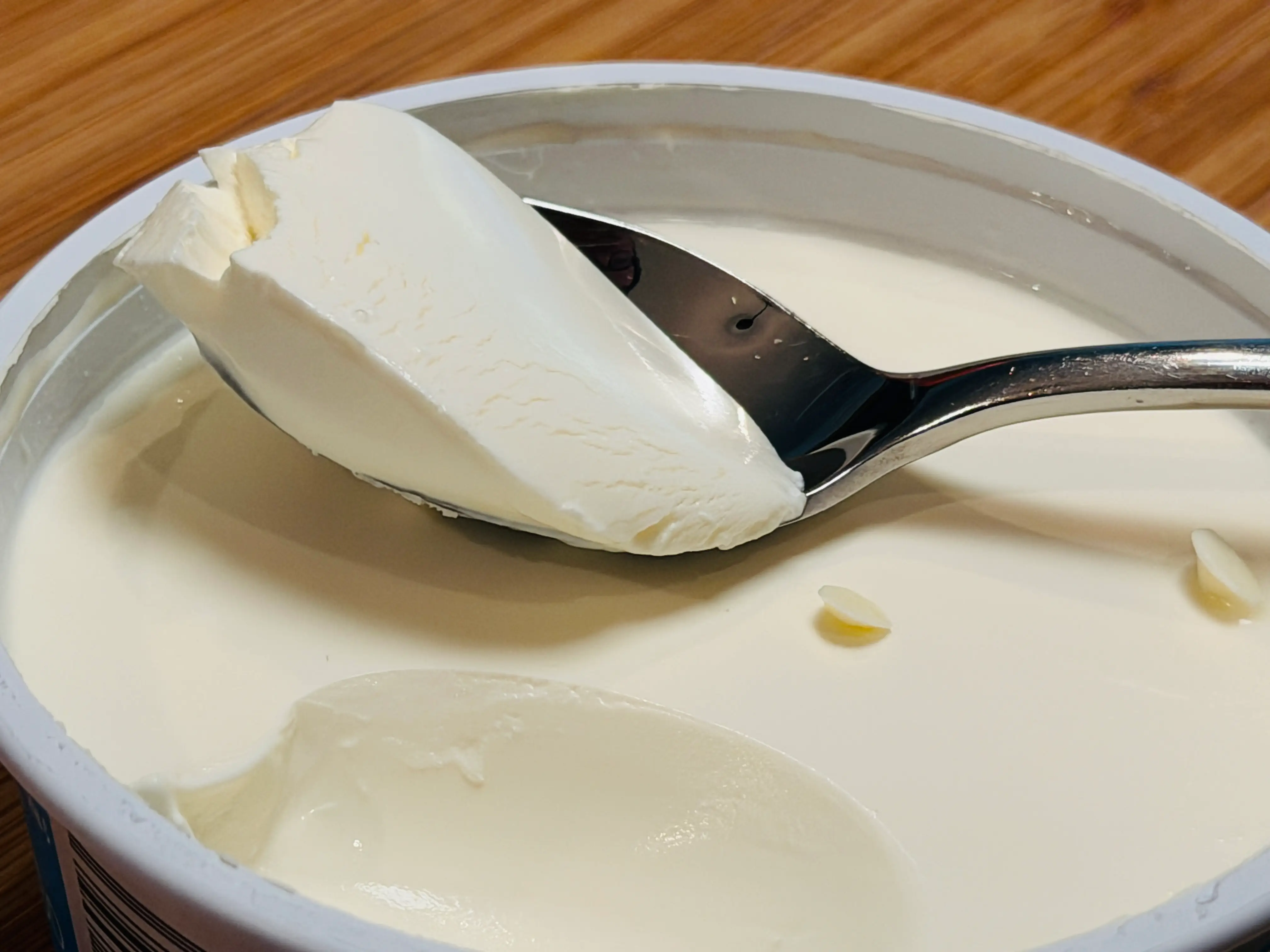 mascarpone in spoon