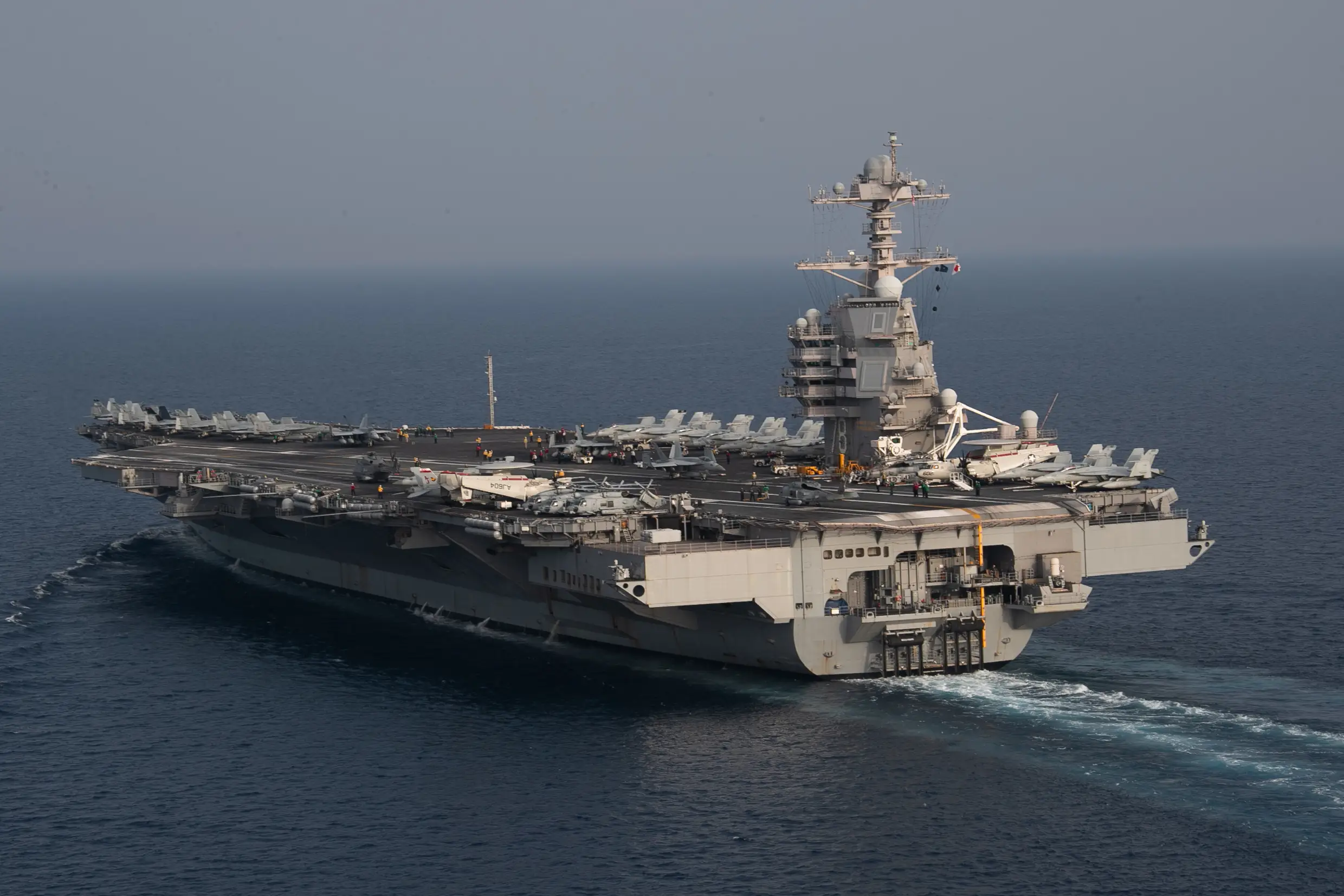The world's largest aircraft carrier, USS Gerald R. Ford (CVN 78), steams in the Adriatic Sea, June 23, 2023.
