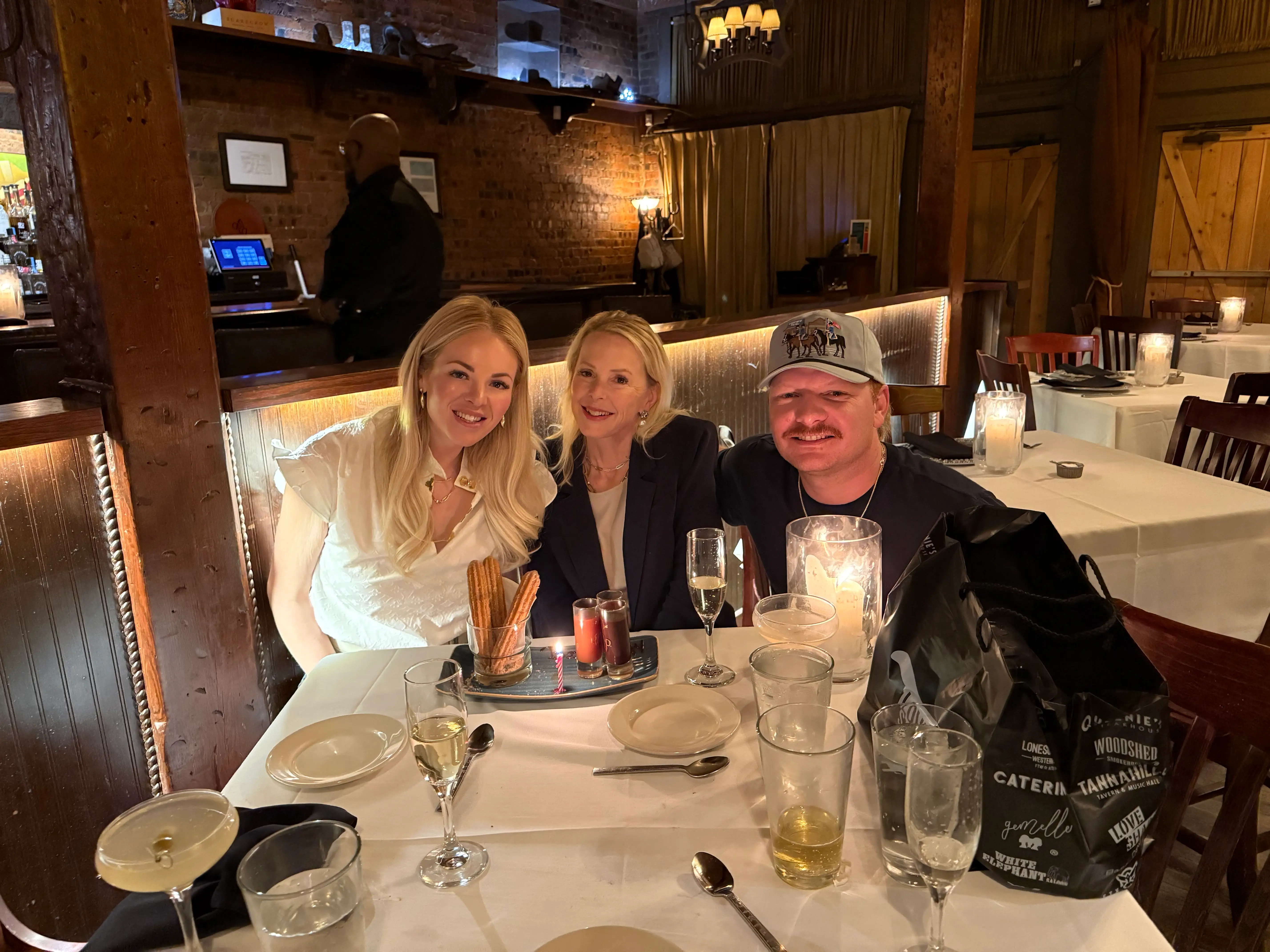 Family posing for photo