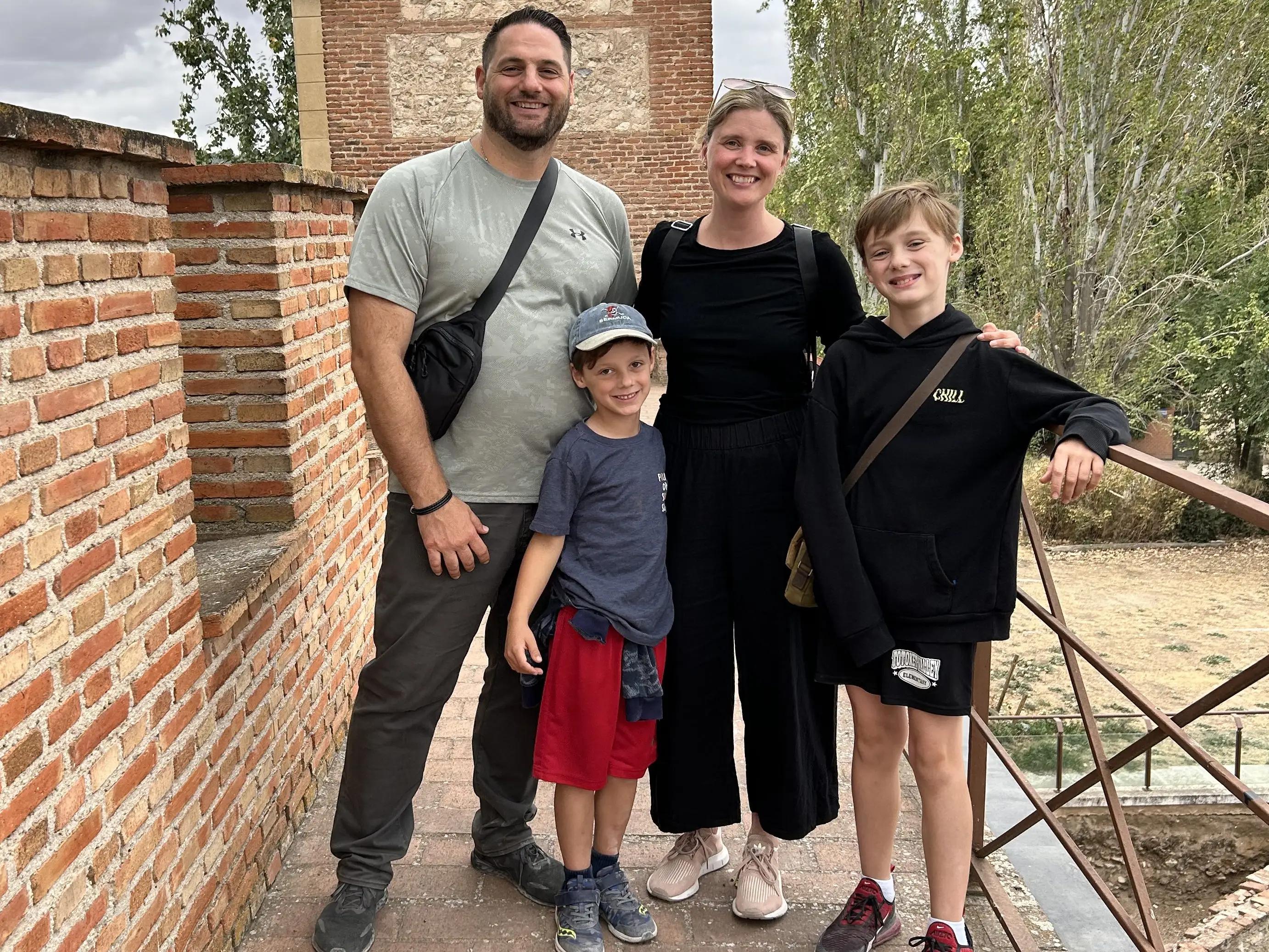 Rebecca Cretella and her family in Spain