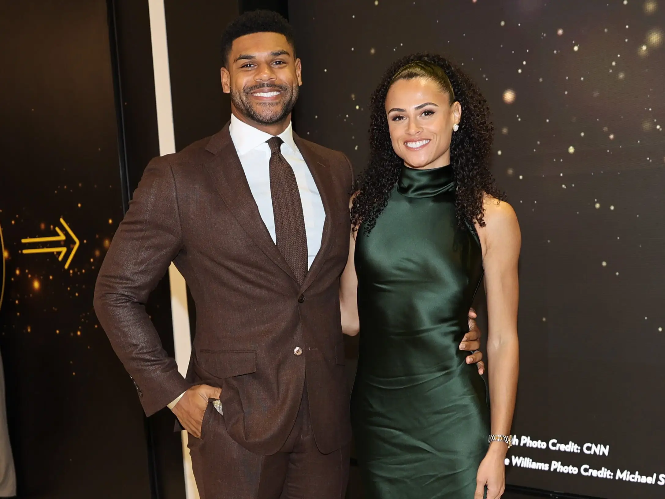 A man and woman in formal attire