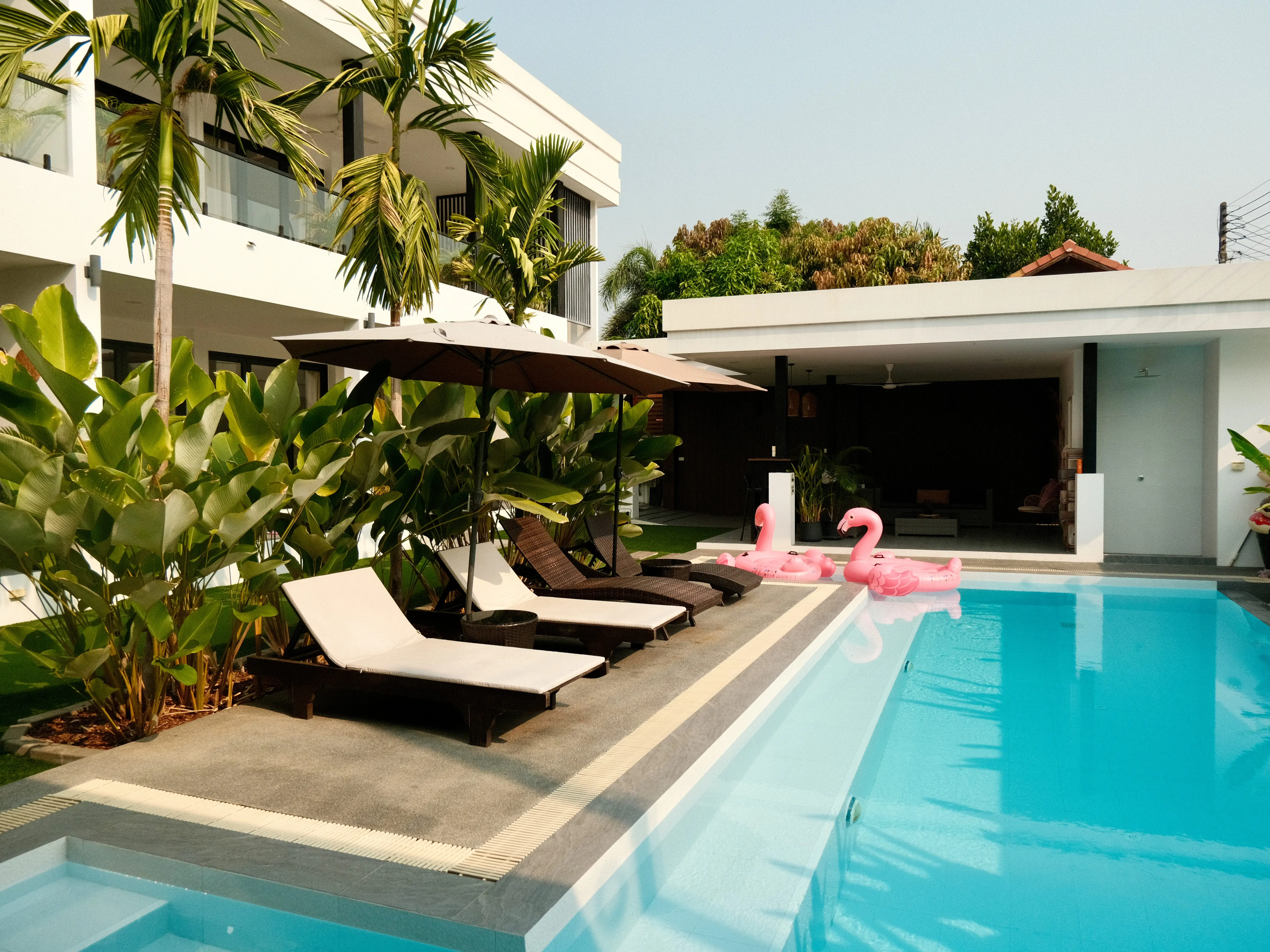 A villa and pool in Chiang Mai, Thailand.