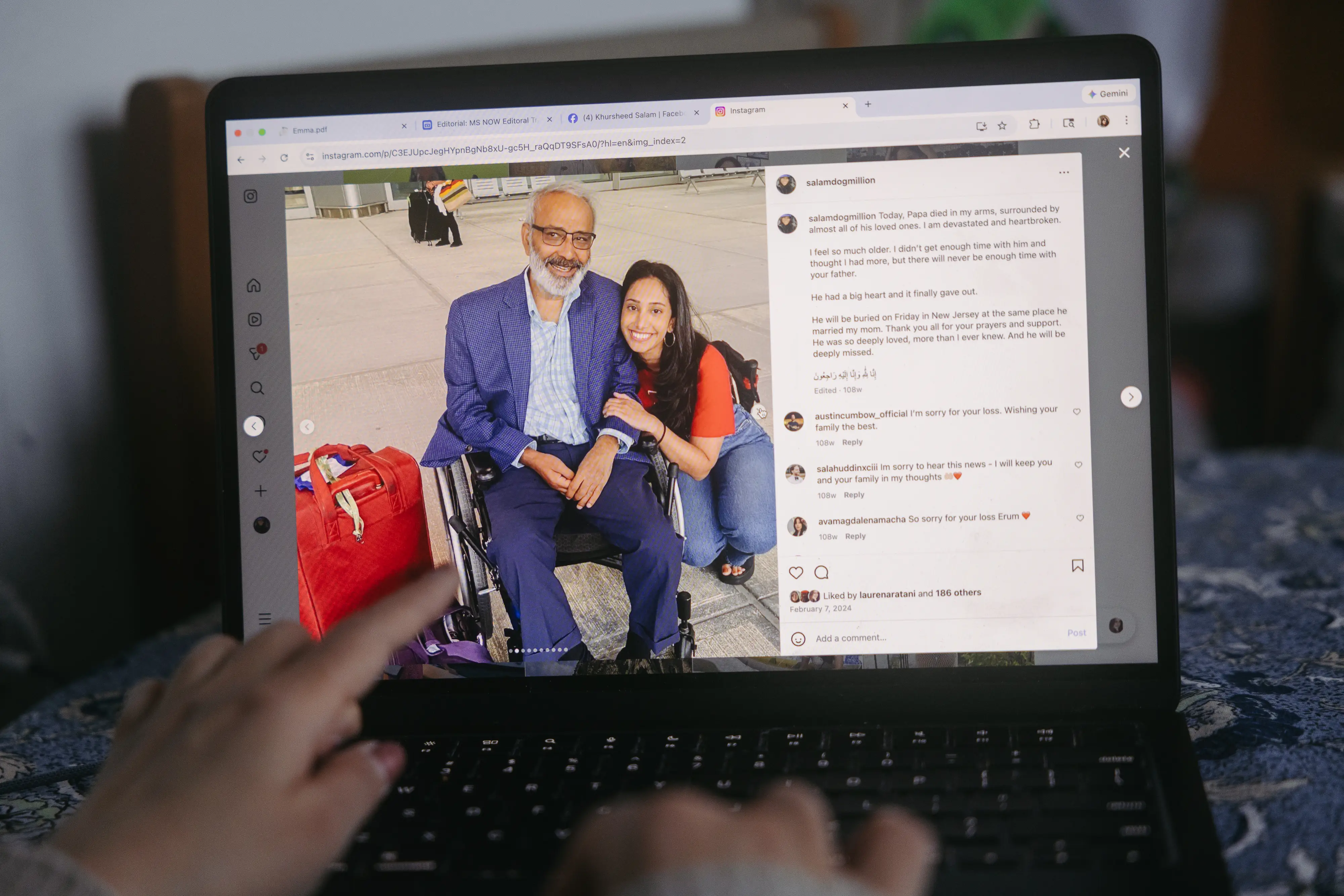 Erum Salam and her father
