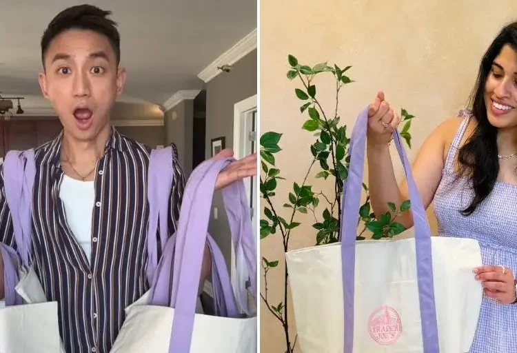 Inside the hype train for Trader Joe’s TikTok-viral lavender tote bag