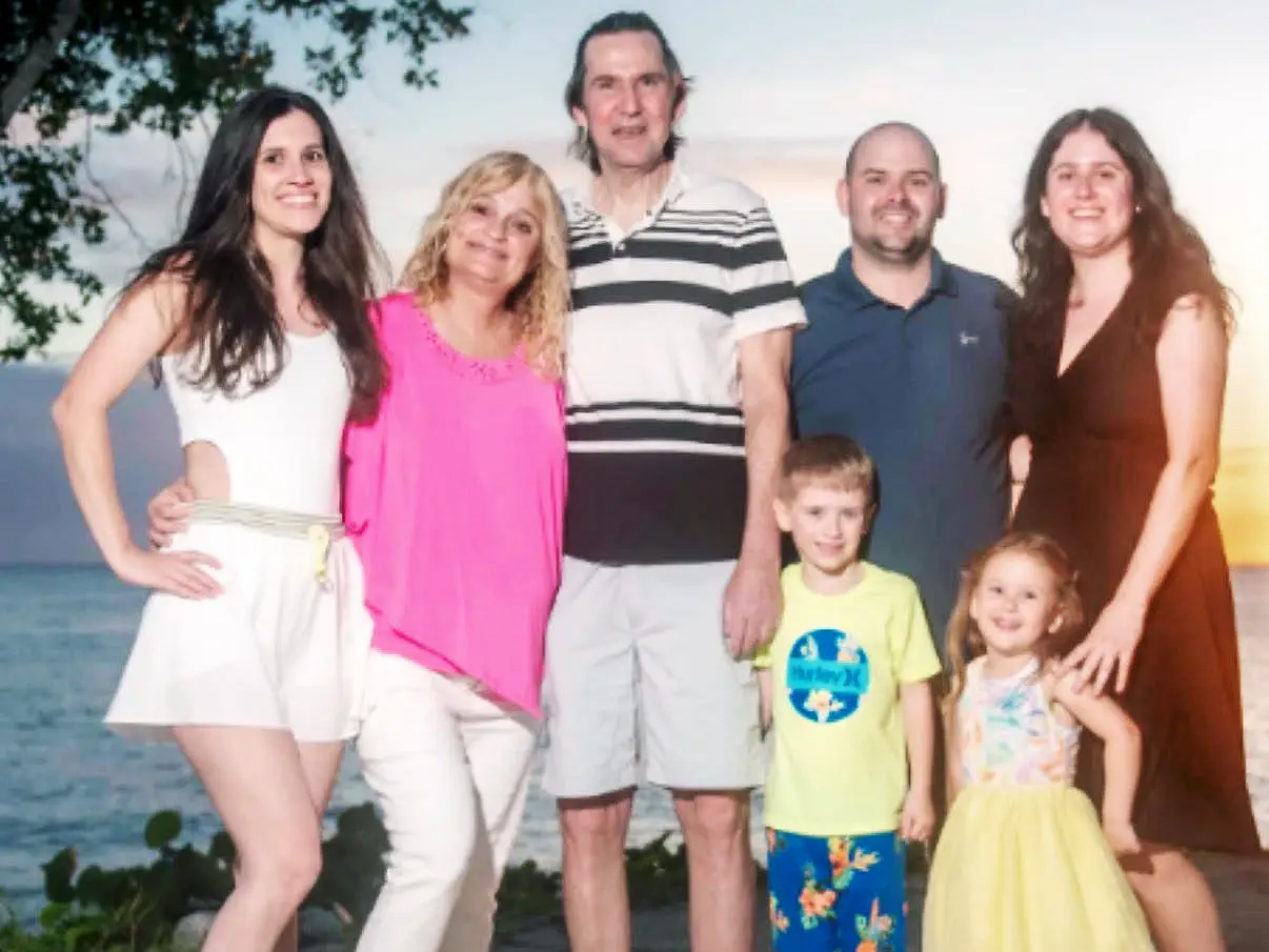 Francine Bookbinder with her husband and family on a recent vacation.