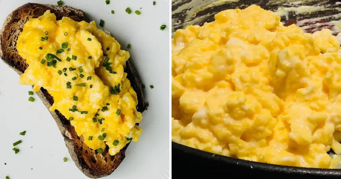 I made Gordon Ramsay’s famous soft scrambled eggs. His recipe’s good, but I found an easy way to make it even better.