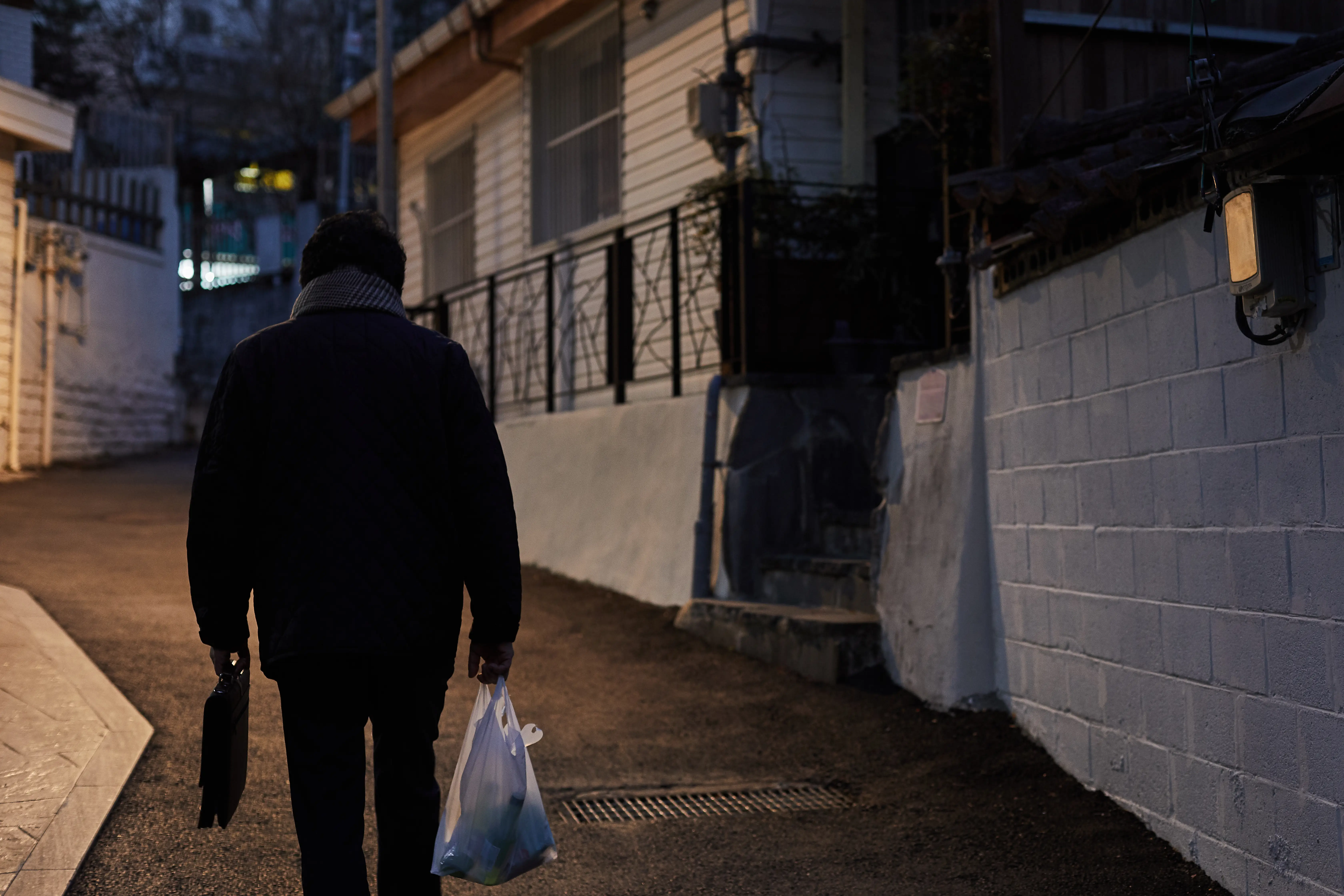 stock image of a backview of a man