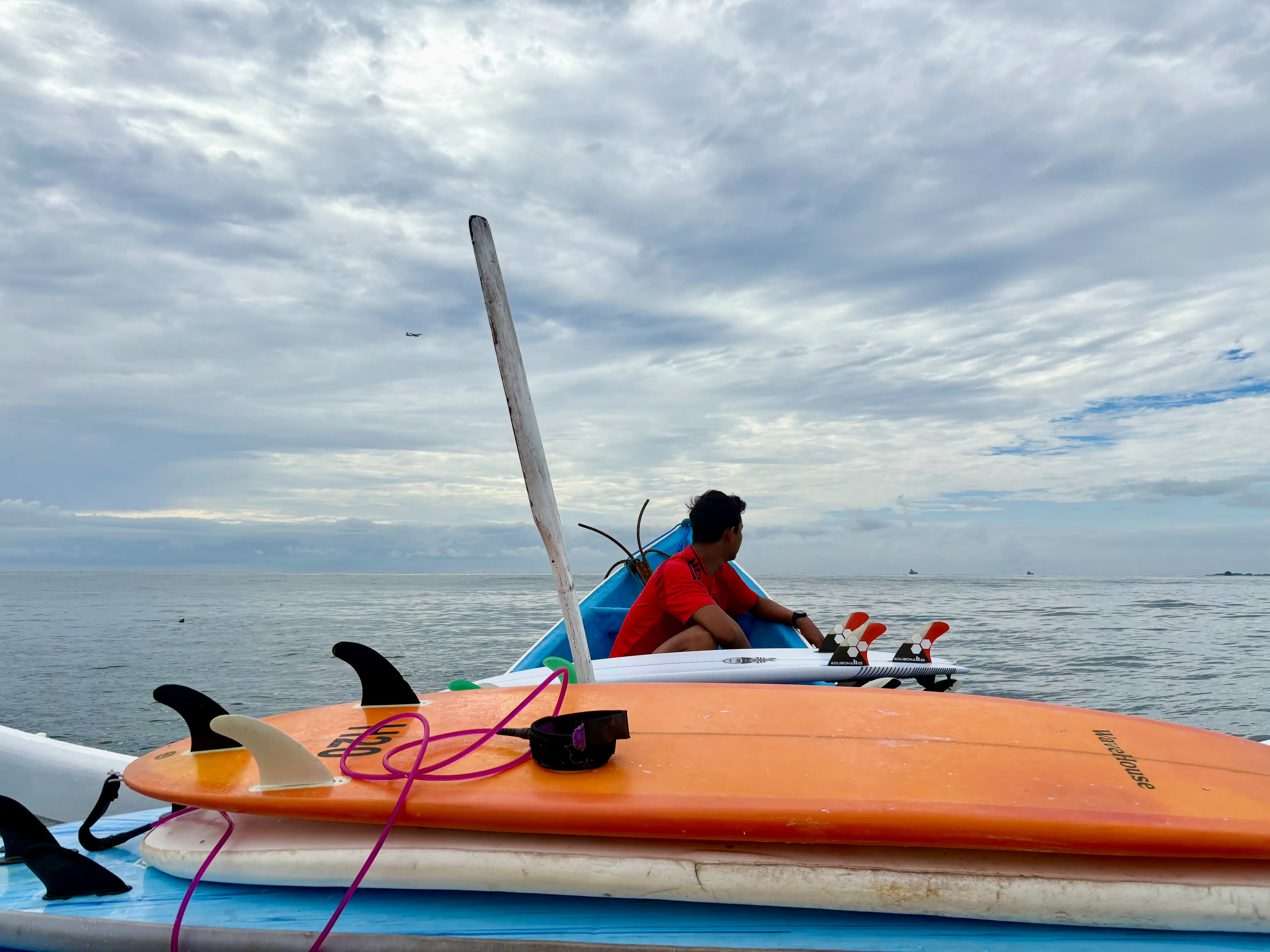 Boat with surfboards