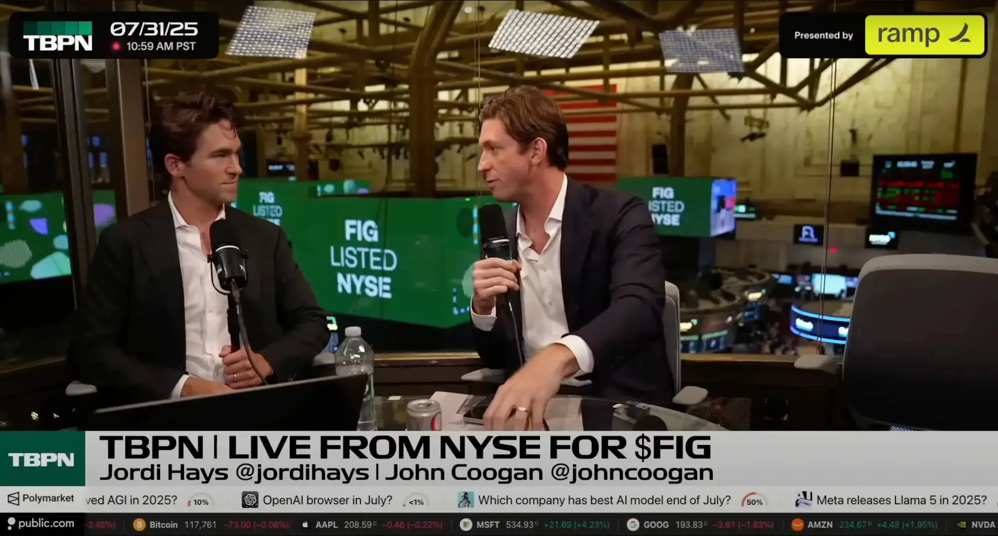 TBPN hosts talk on the NYSE floor