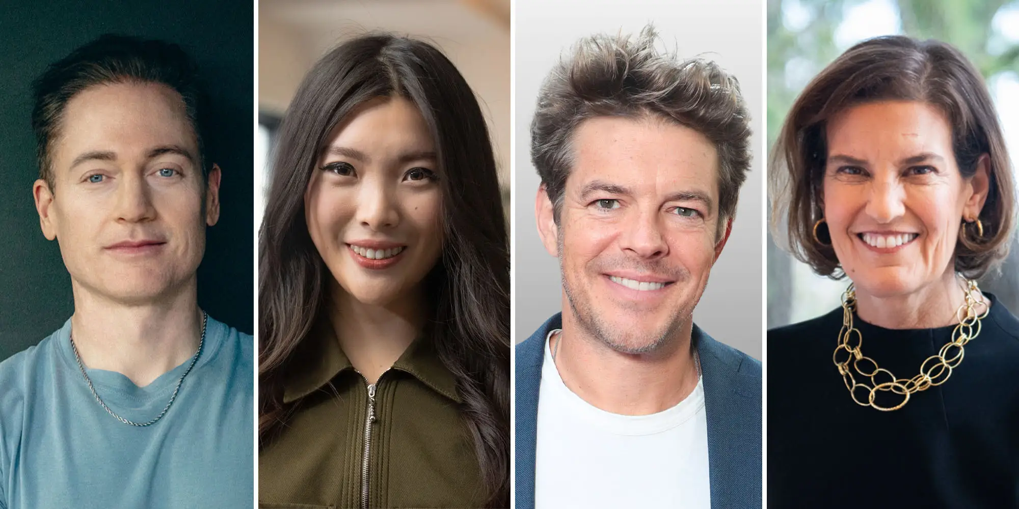 Side-by-side images of Bryan Johnson, Carina Hong, Jason Blume and Joanna Strober.