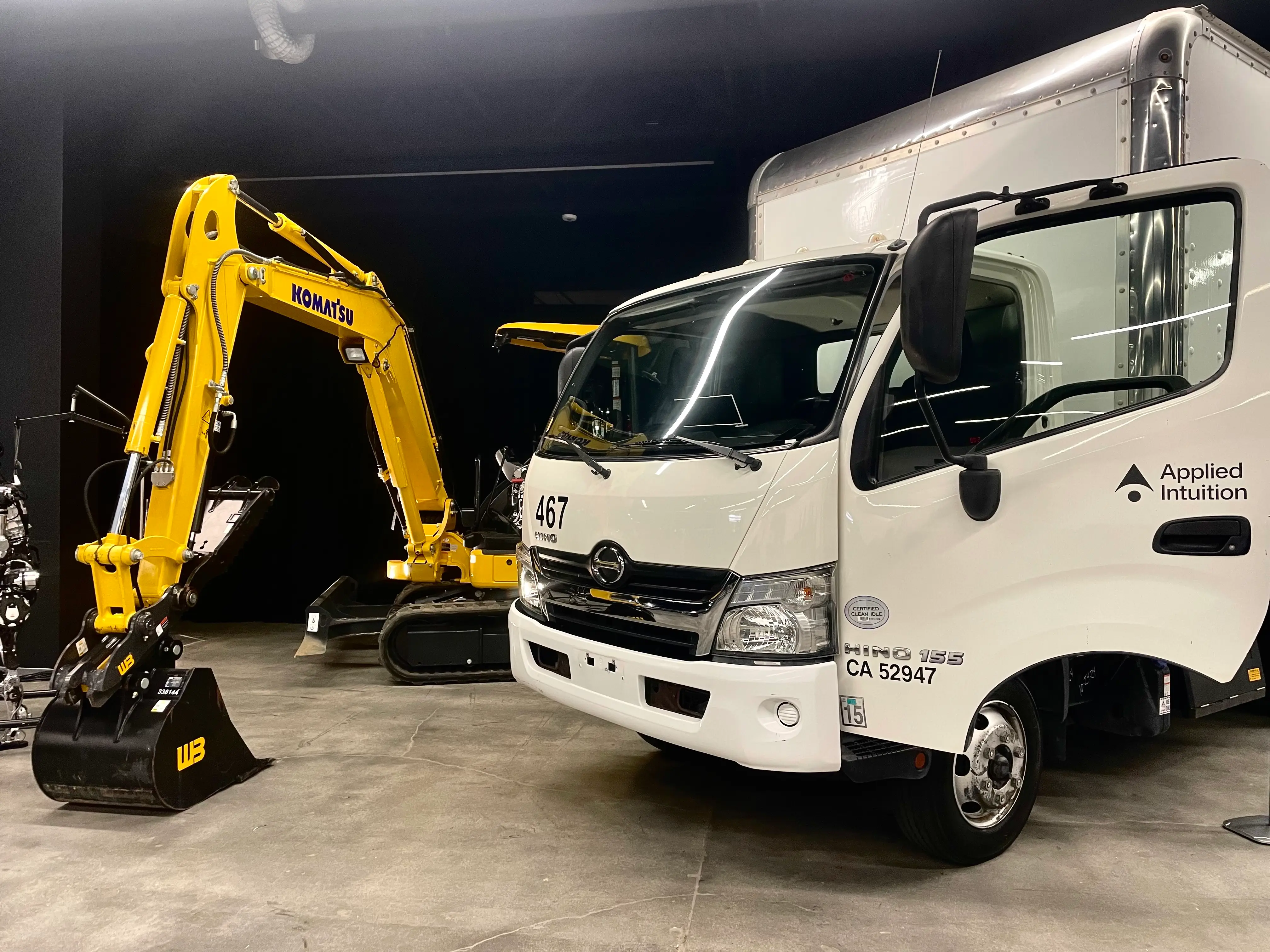Applied Intuition truck and tractor at physical AI day