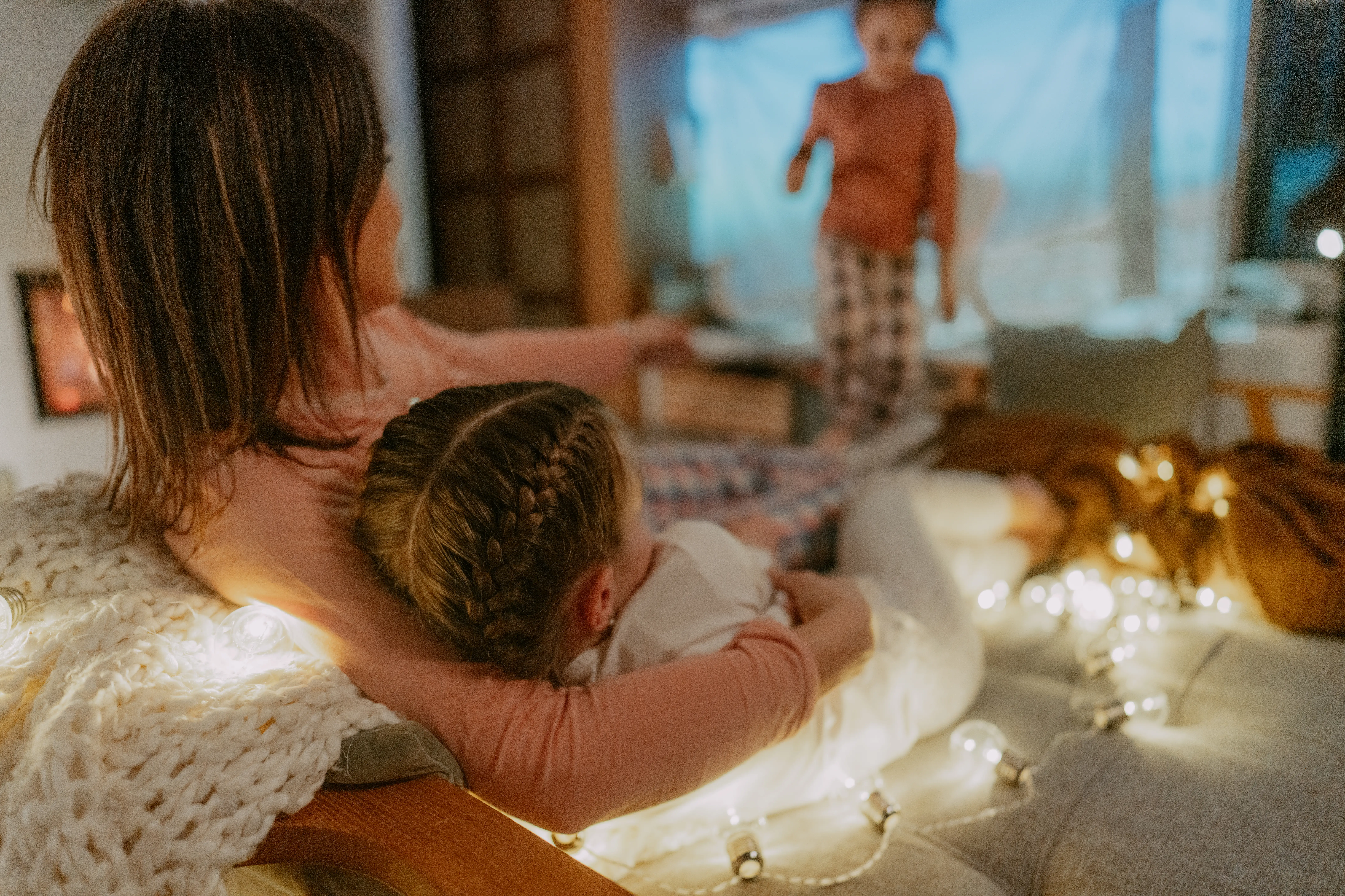 mom and daughters sleepover