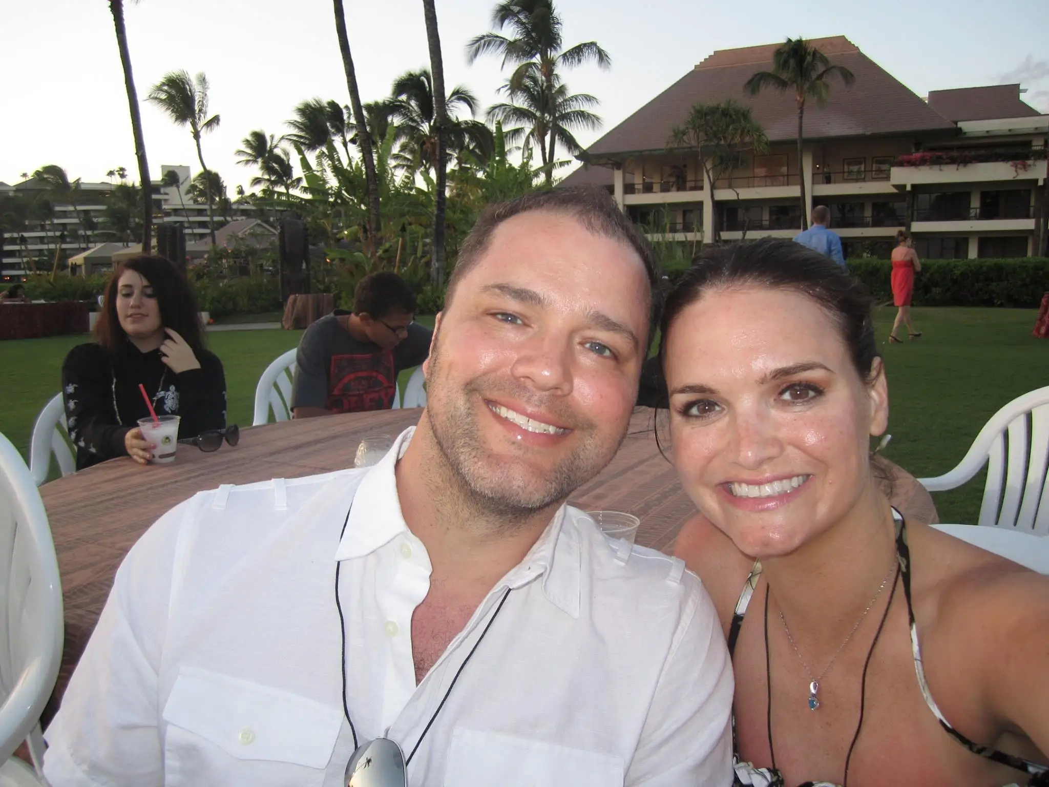 A selfie of a man and a woman on vacation