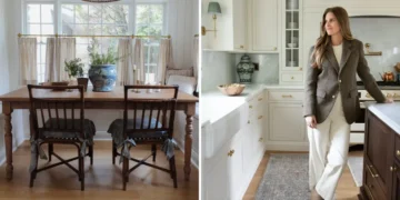 A woman turned her dated 2000s kitchen into a cozy, modern space for $150,000