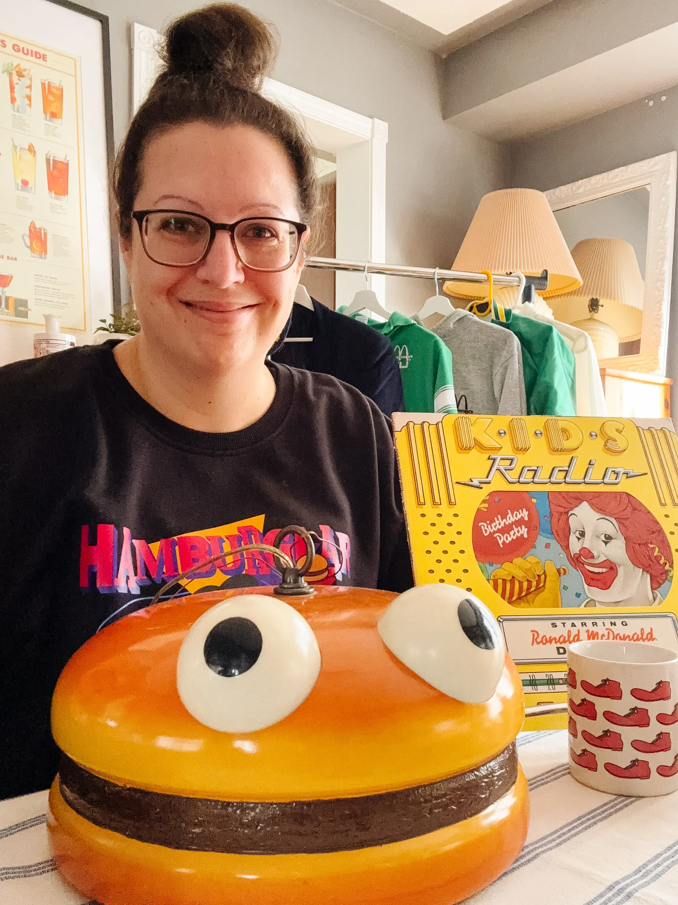 Woman with vintage Mc Donald's merch
