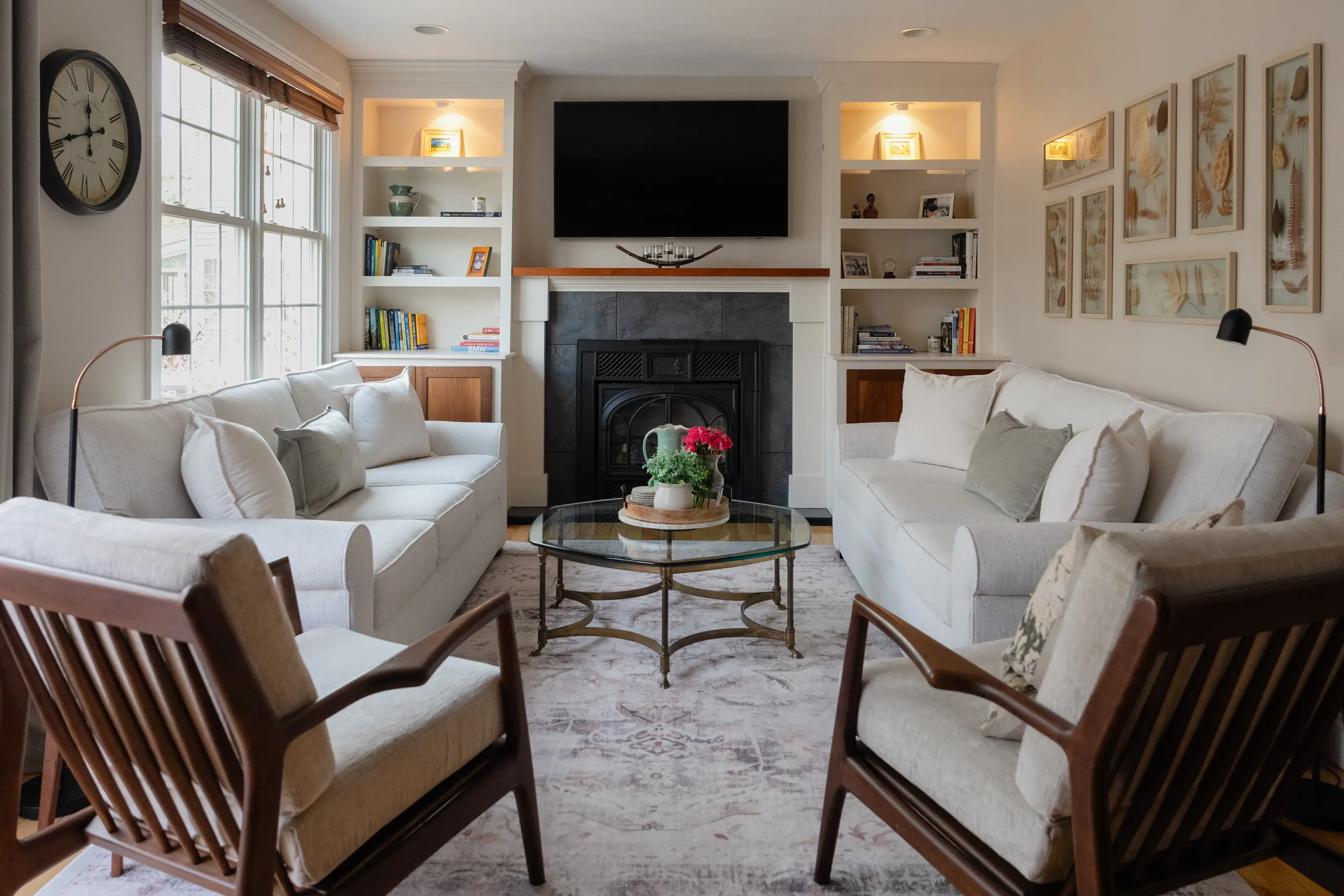 Juli Ford's living room with two couches and two chairs