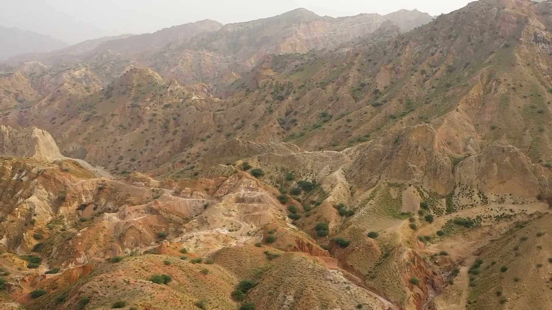 Rolling hills of the Pakistan's Punjab province.