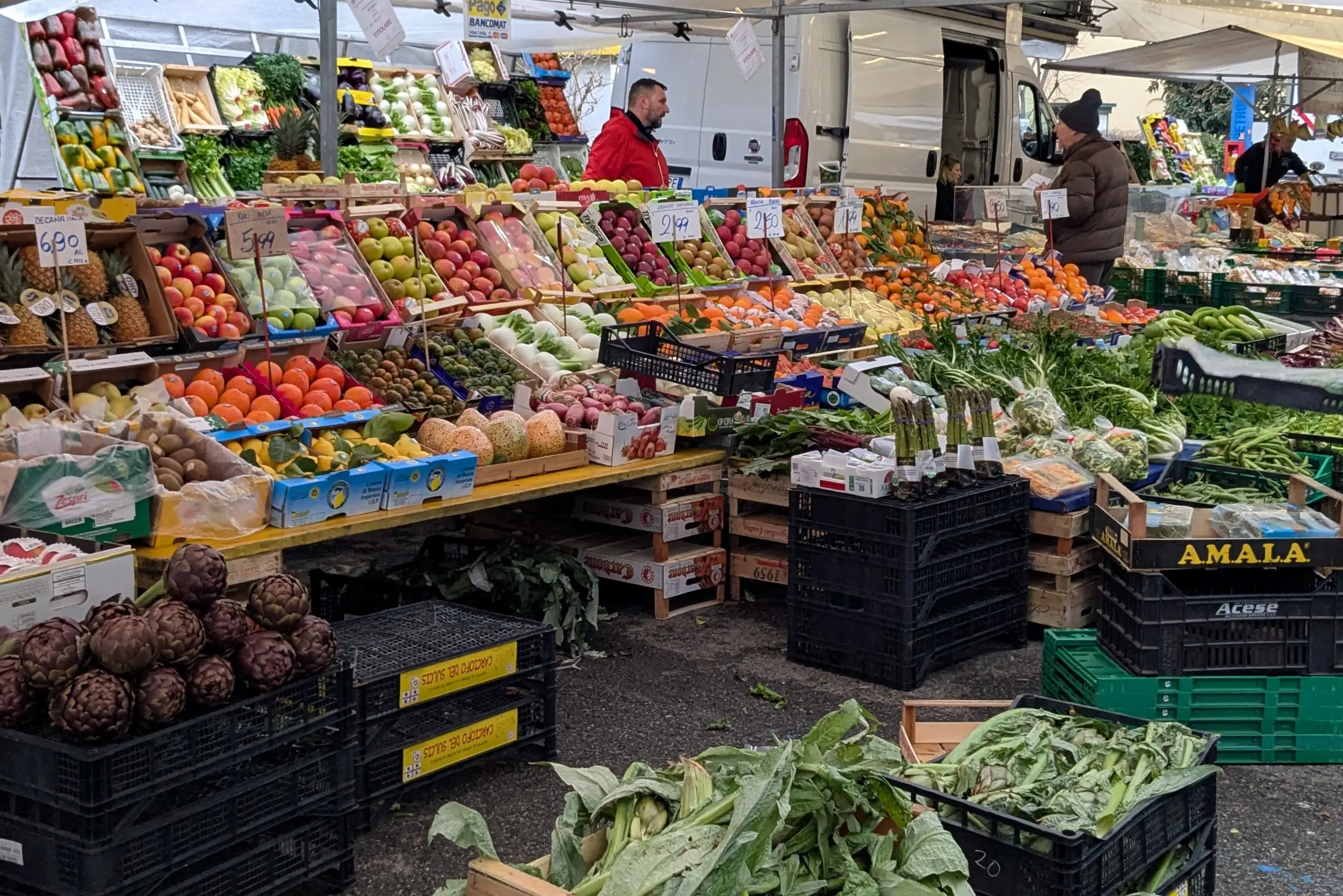 Produce market in Milan
