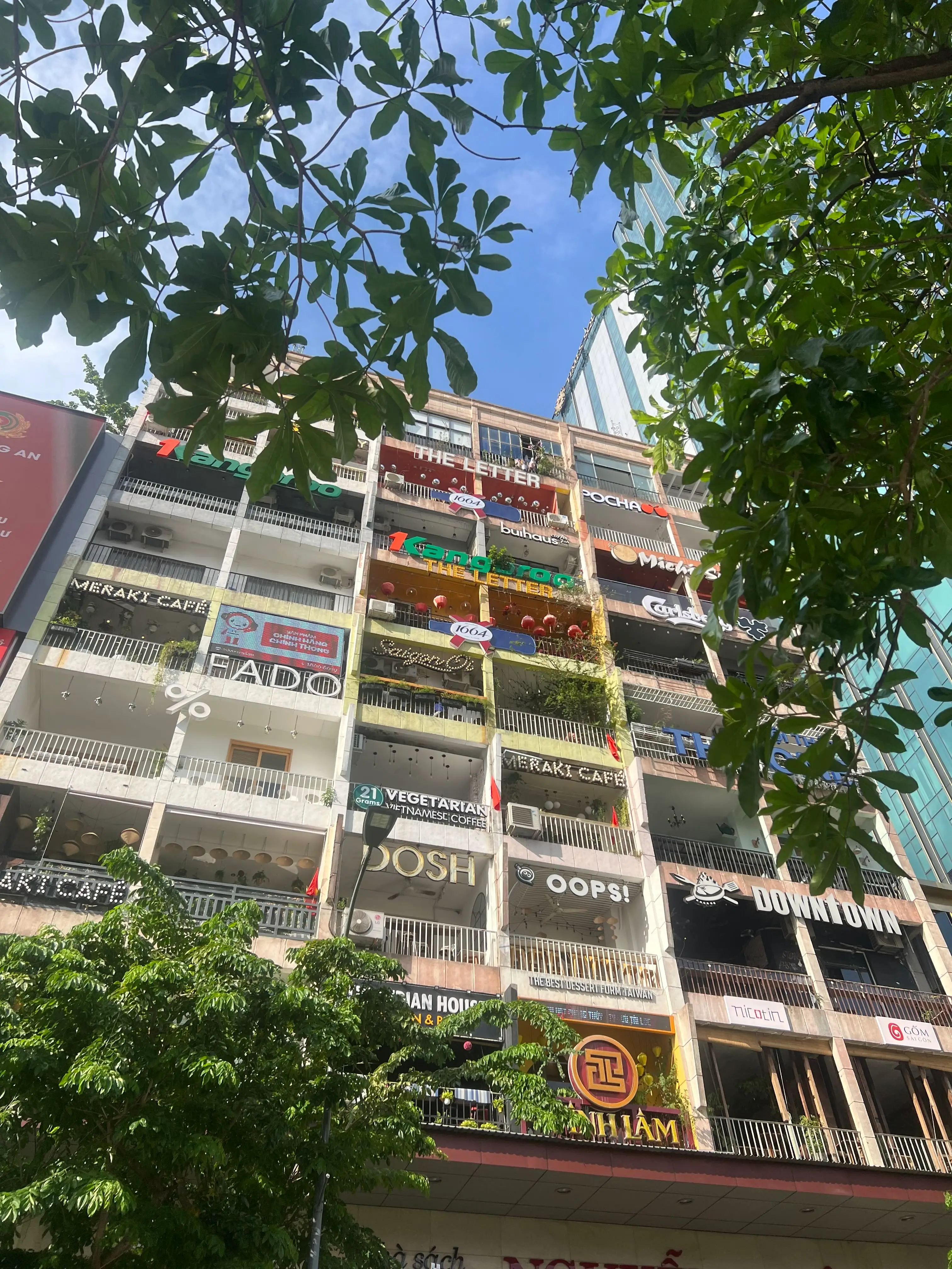 Famous Cafe Apartments in Ho Chi Minh City, Vietnam.