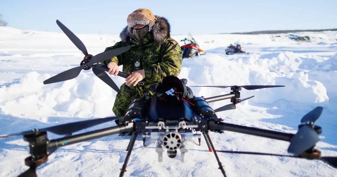 Drones are key to protecting the Arctic where humans can’t, but getting them to work in the cold is a challenge