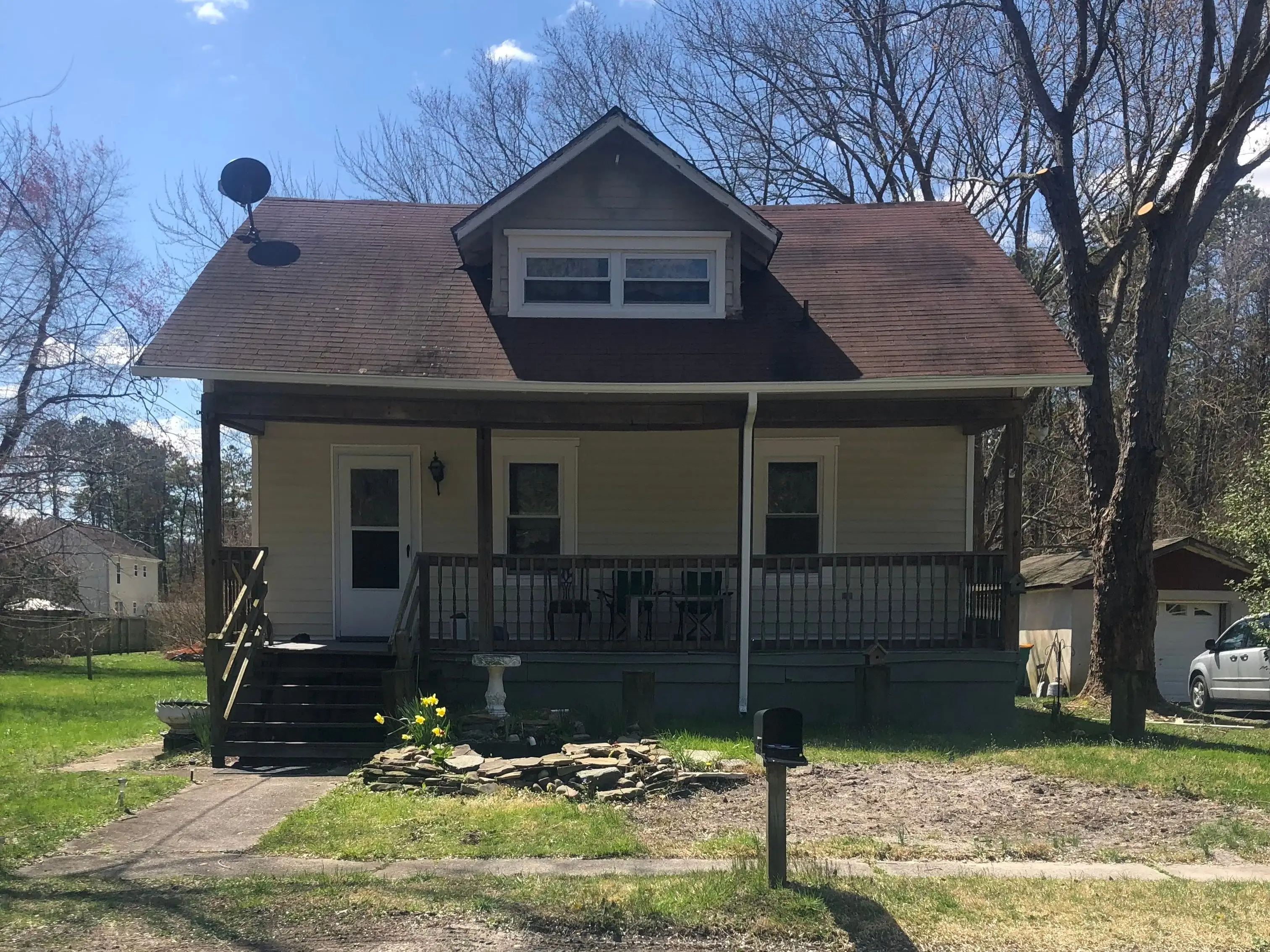 The exterior of a home before renovation.