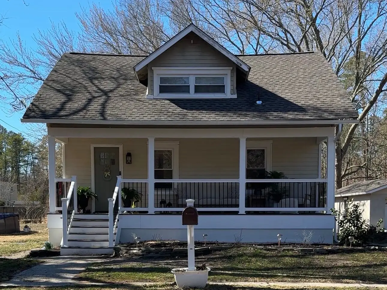 The front exterior of a newly renovated home.