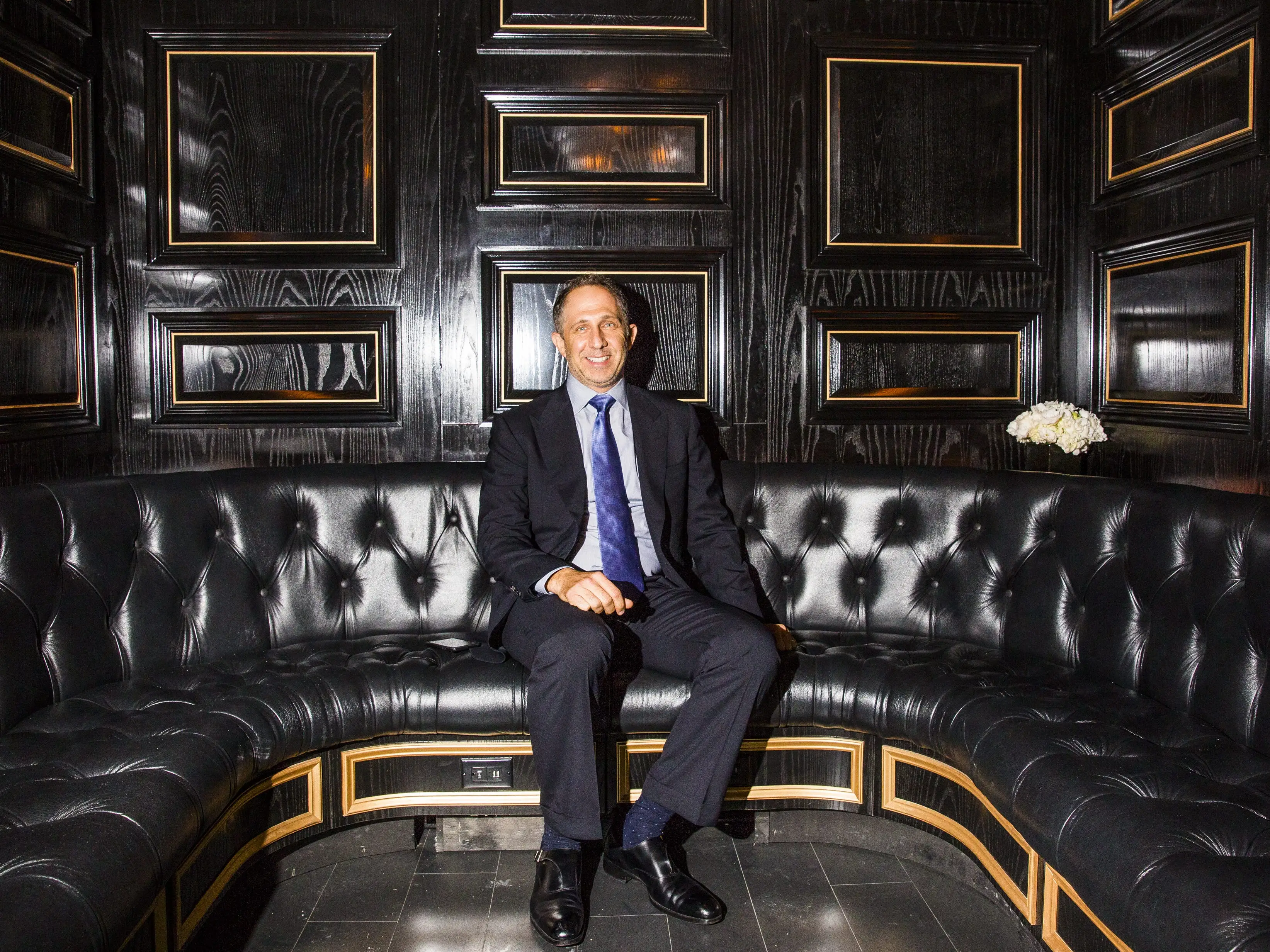 Ben Kohn, chief executive officer of Playboy Enterprises Inc., sits for a photograph during the grand opening of the Playboy Club in New York, U.S., on Wednesday, Sept. 12, 2018.