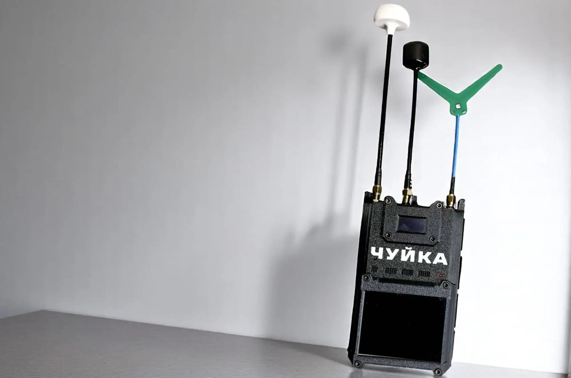 A Chuika drone detector sits on a table.