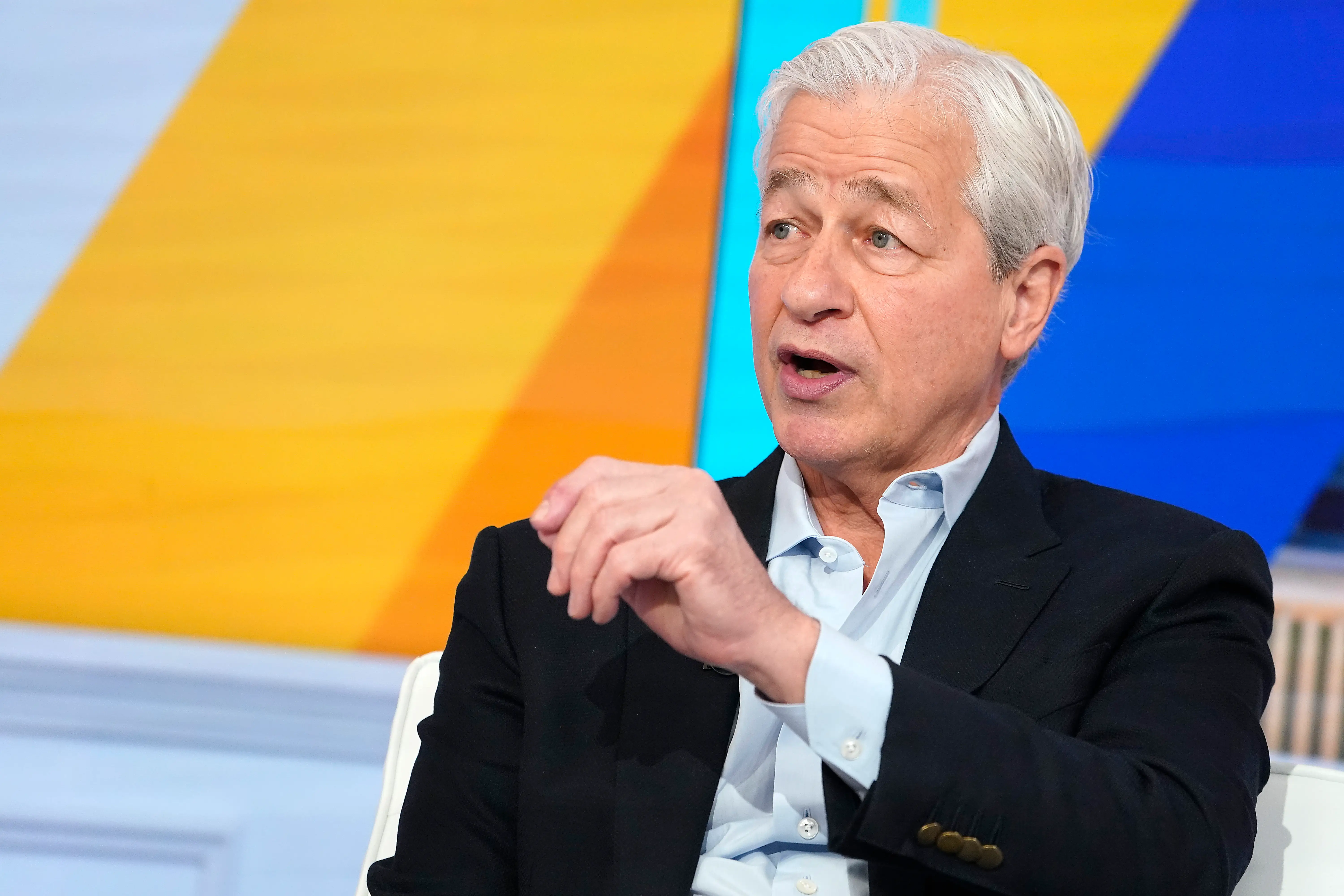 JP Morgan Chase CEO Jamie Dimon at Fox News Channel Studios on March 31, 2026, in New York City.