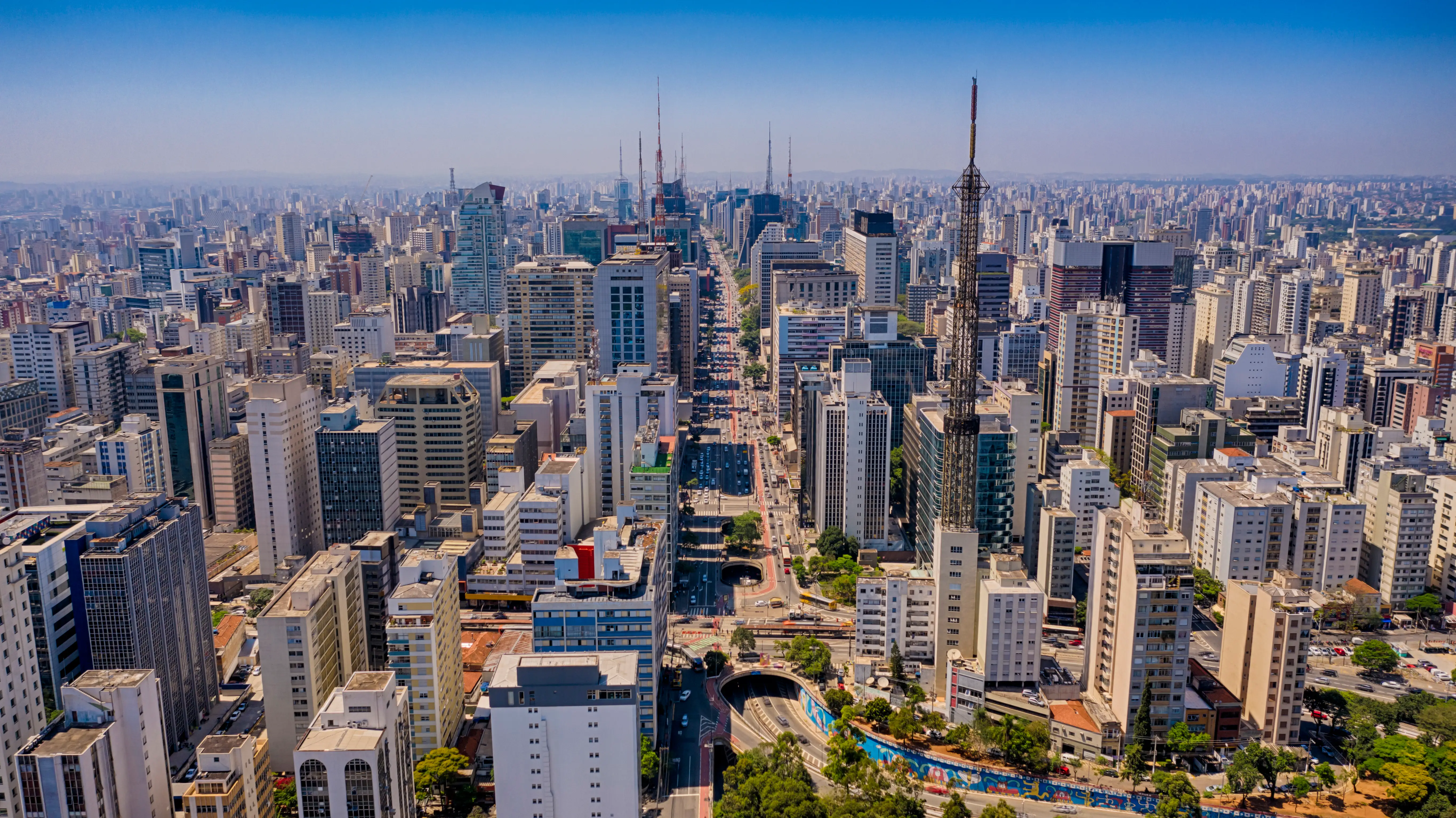 An aerial view of  São Paulo.