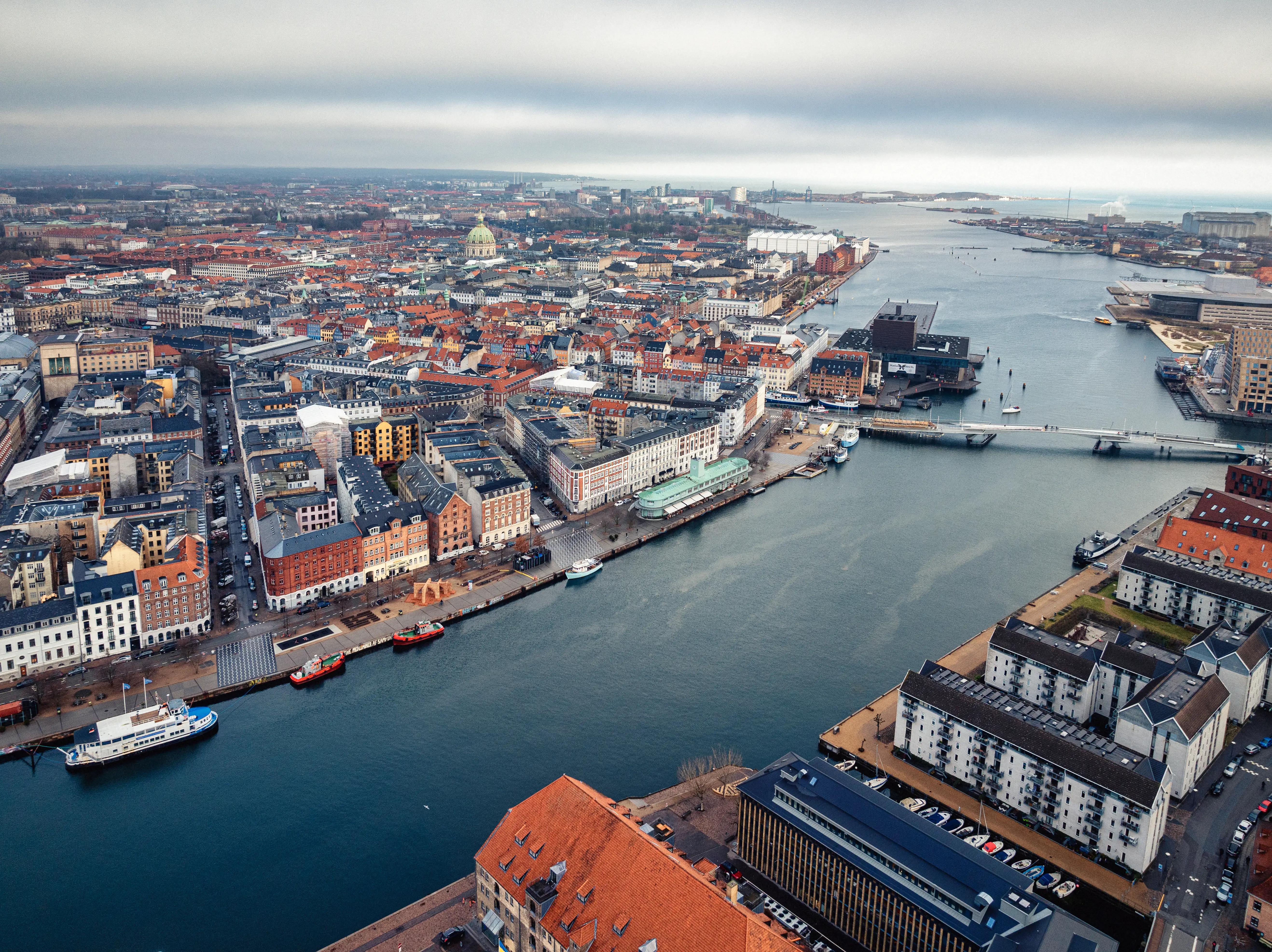 An aerial view of Copenhagen.