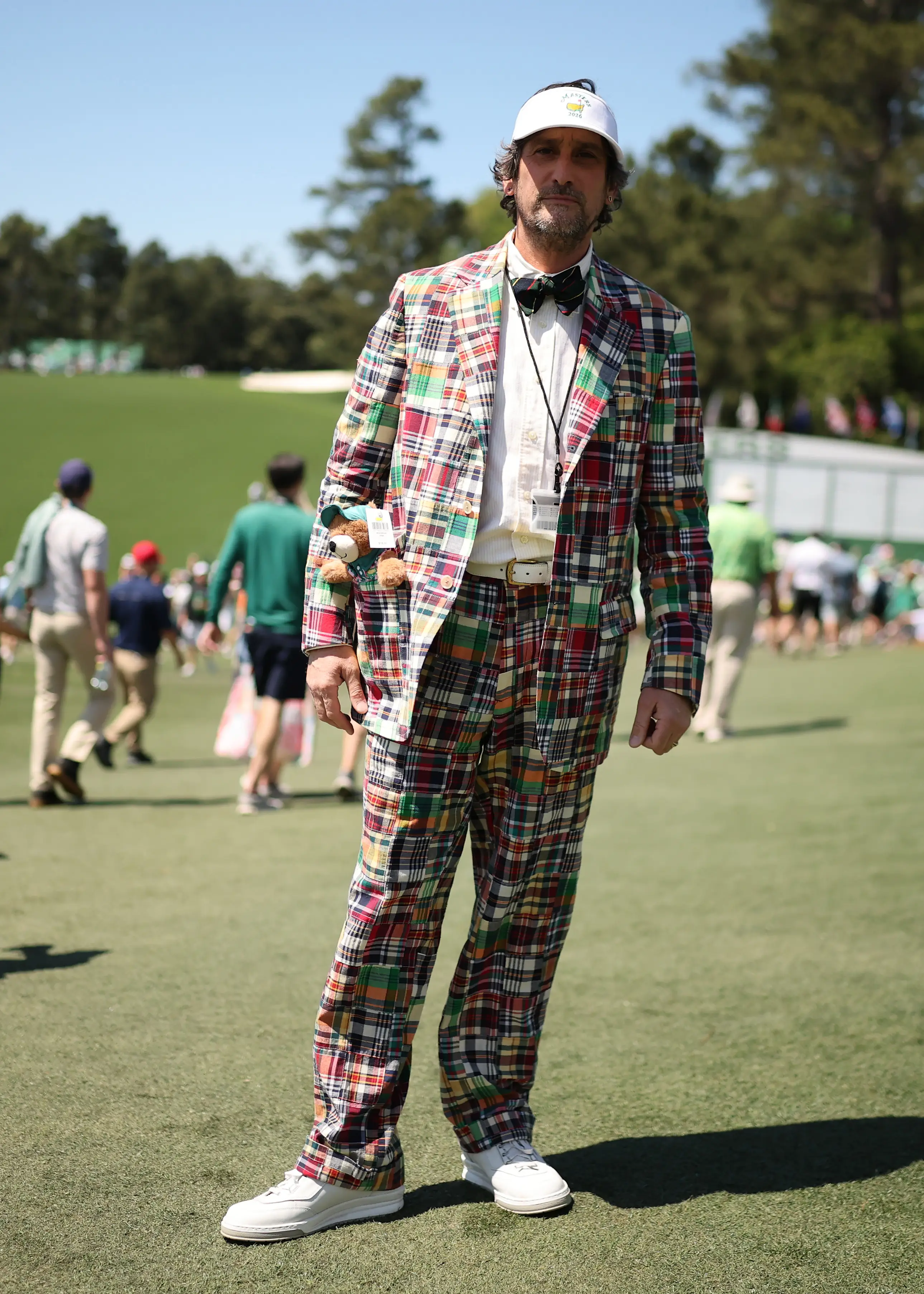 A man attends the 2026 Masters Tournament in Augusta, Georgia.