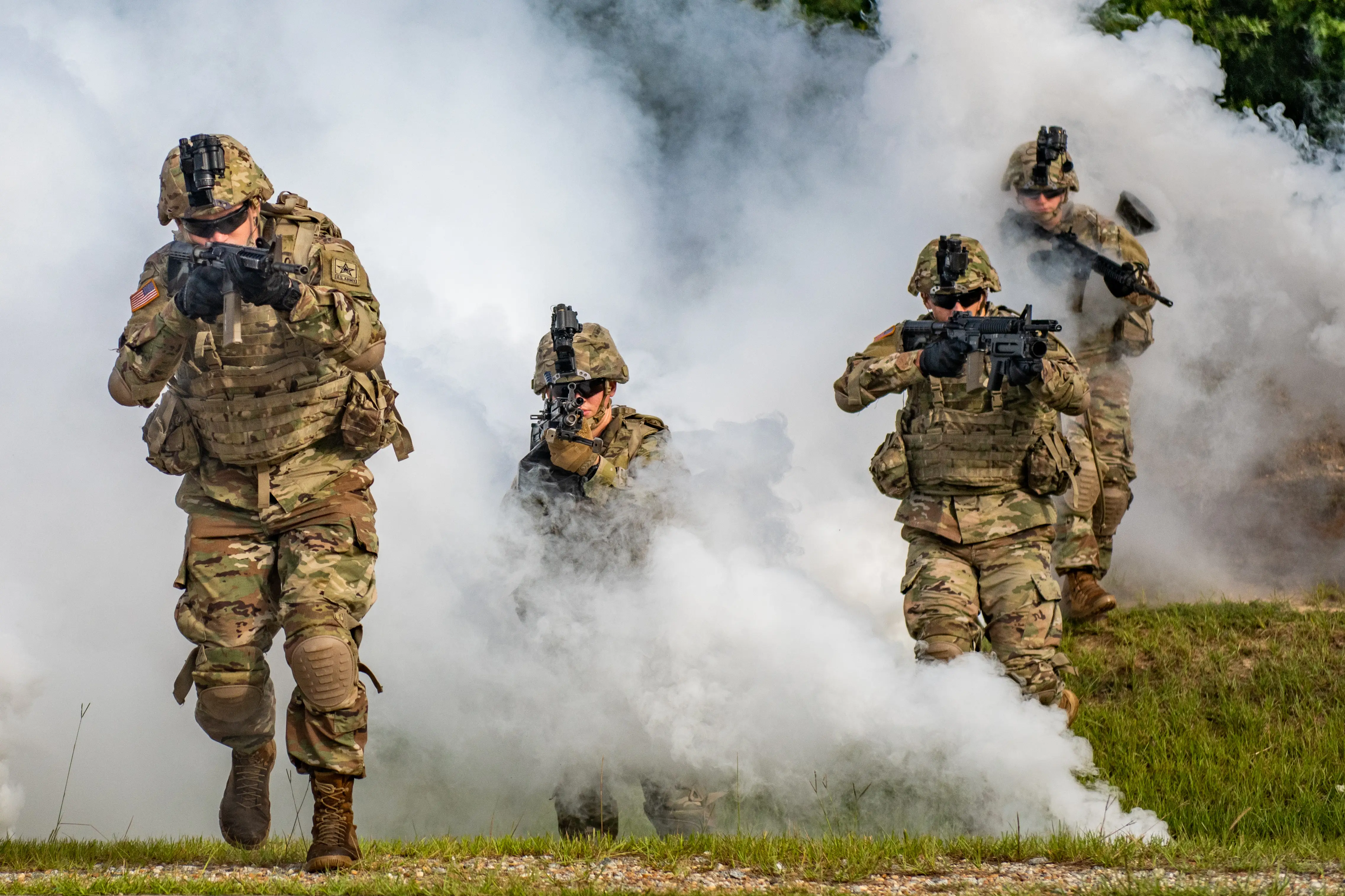 US soldiers during a training event.