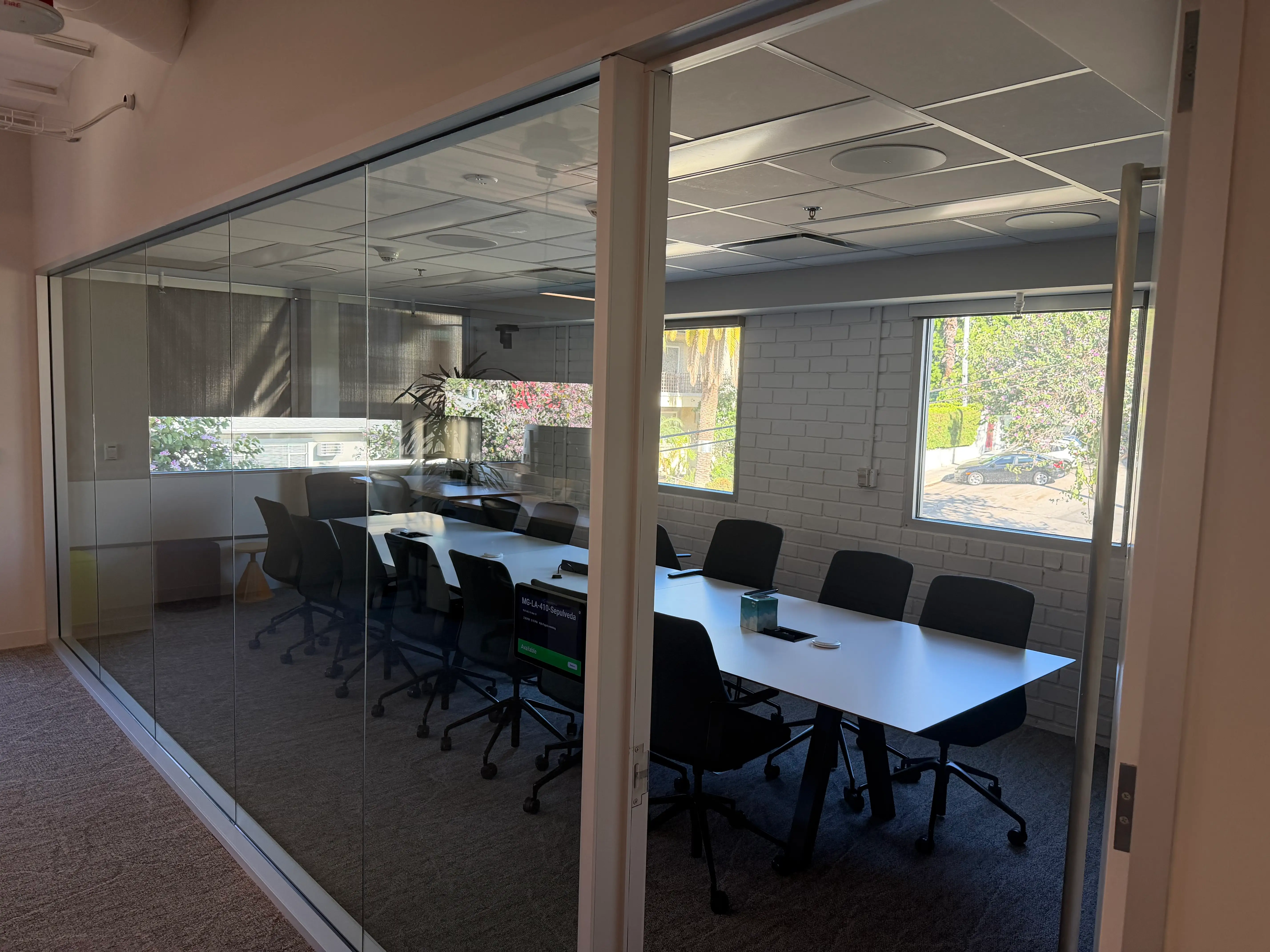 A Tinder office room is pictured.