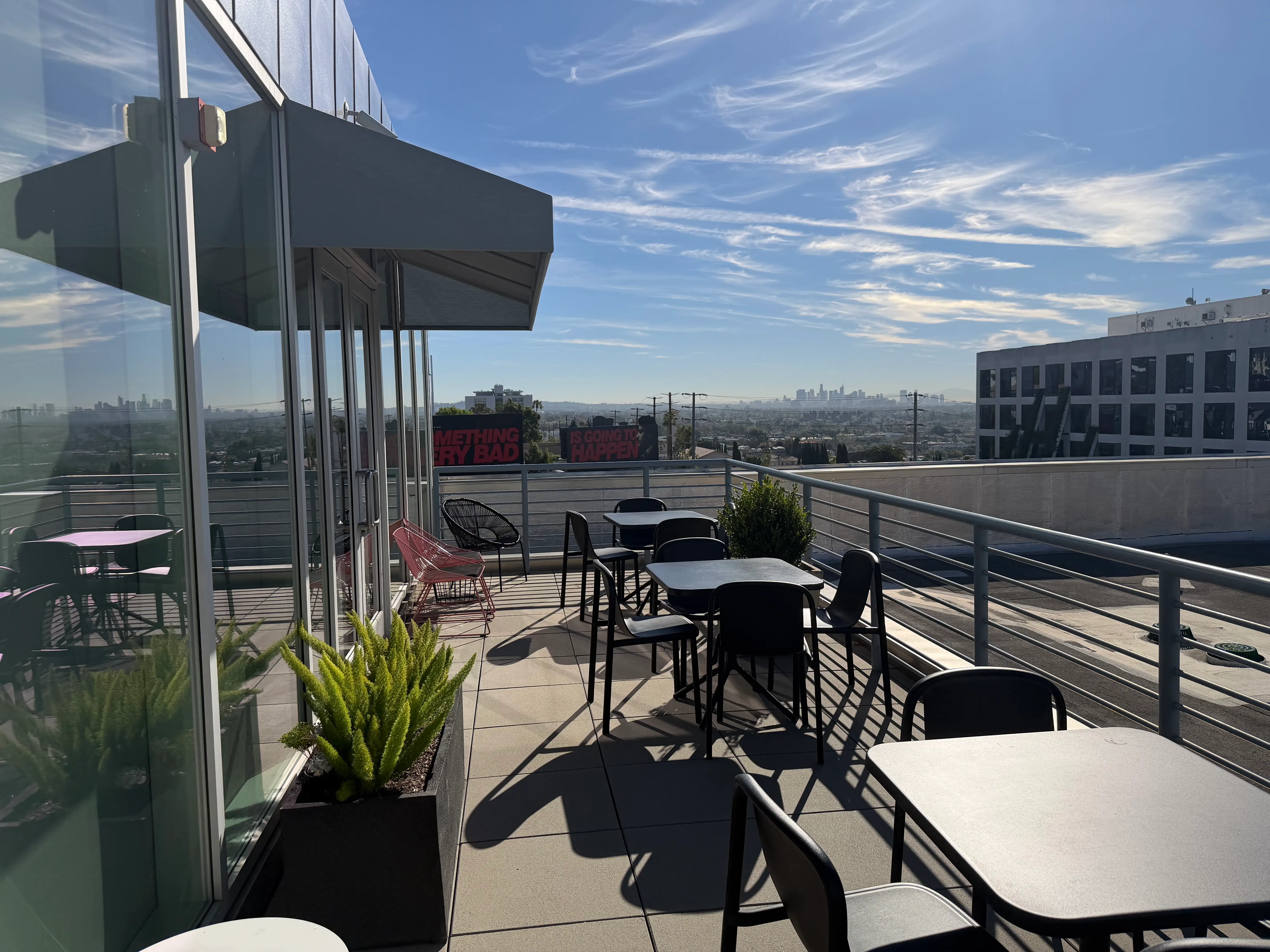 Tinder outdoor seating options are pictured.