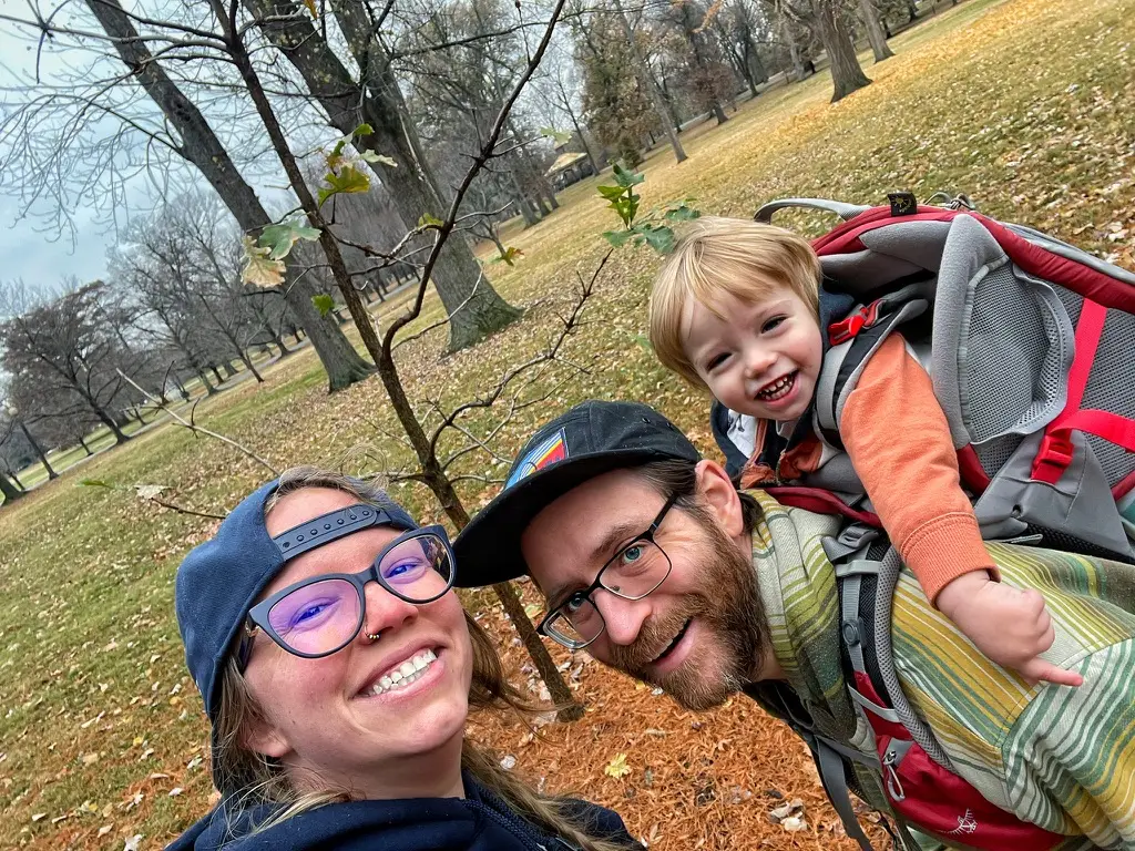 Family posing for selfie