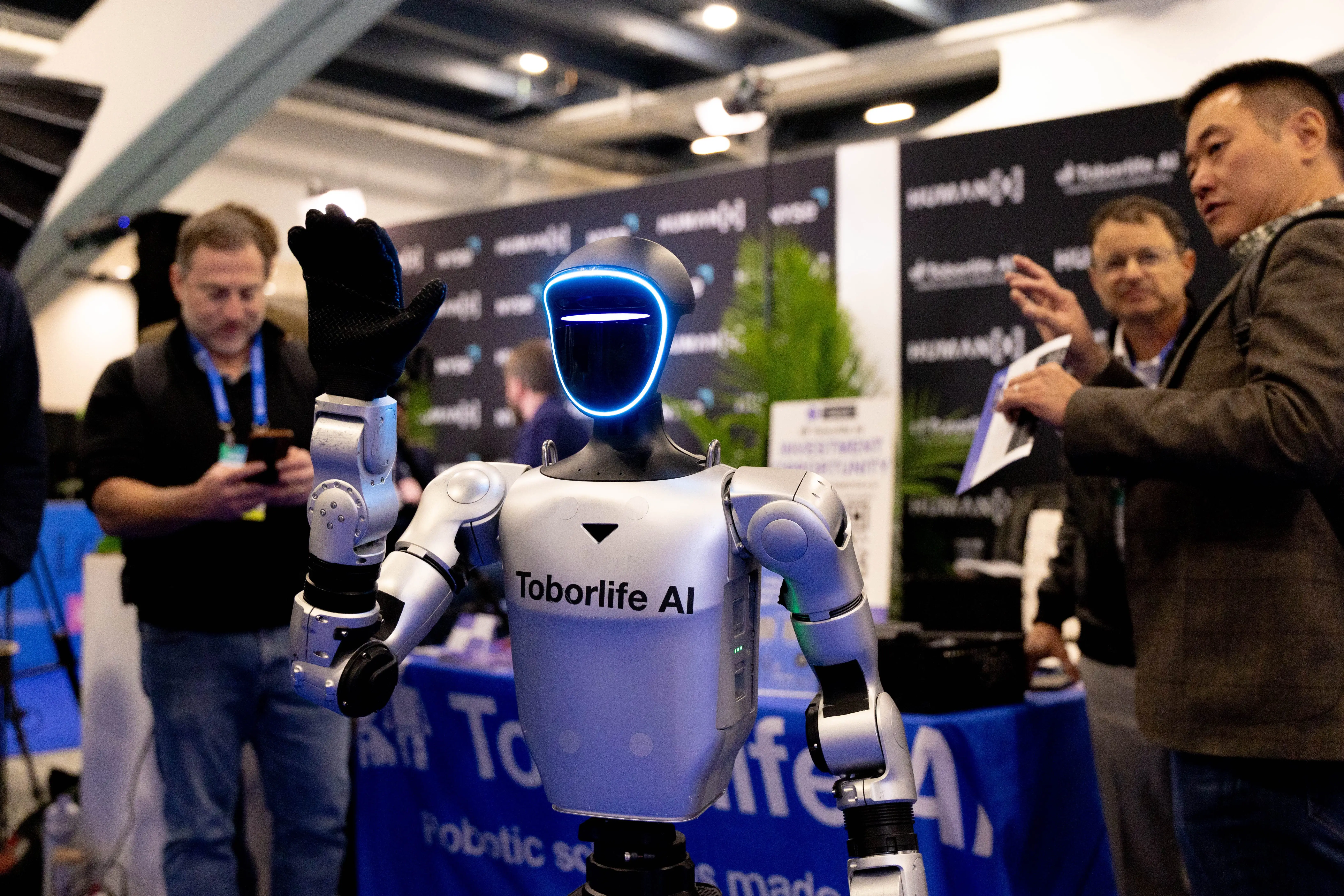 Humanoids and robot dogs at HumanX