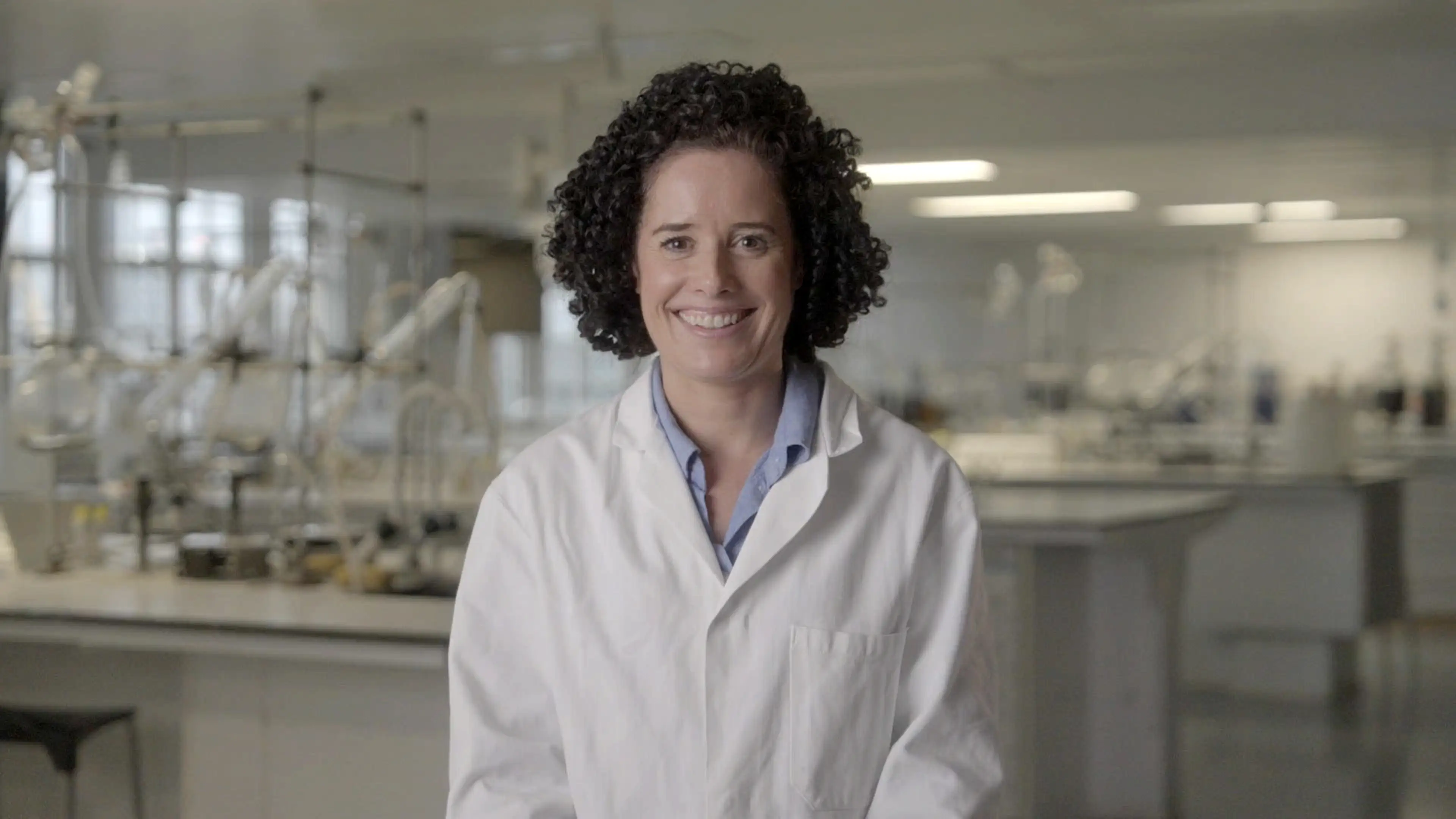 A scientist in a lab.