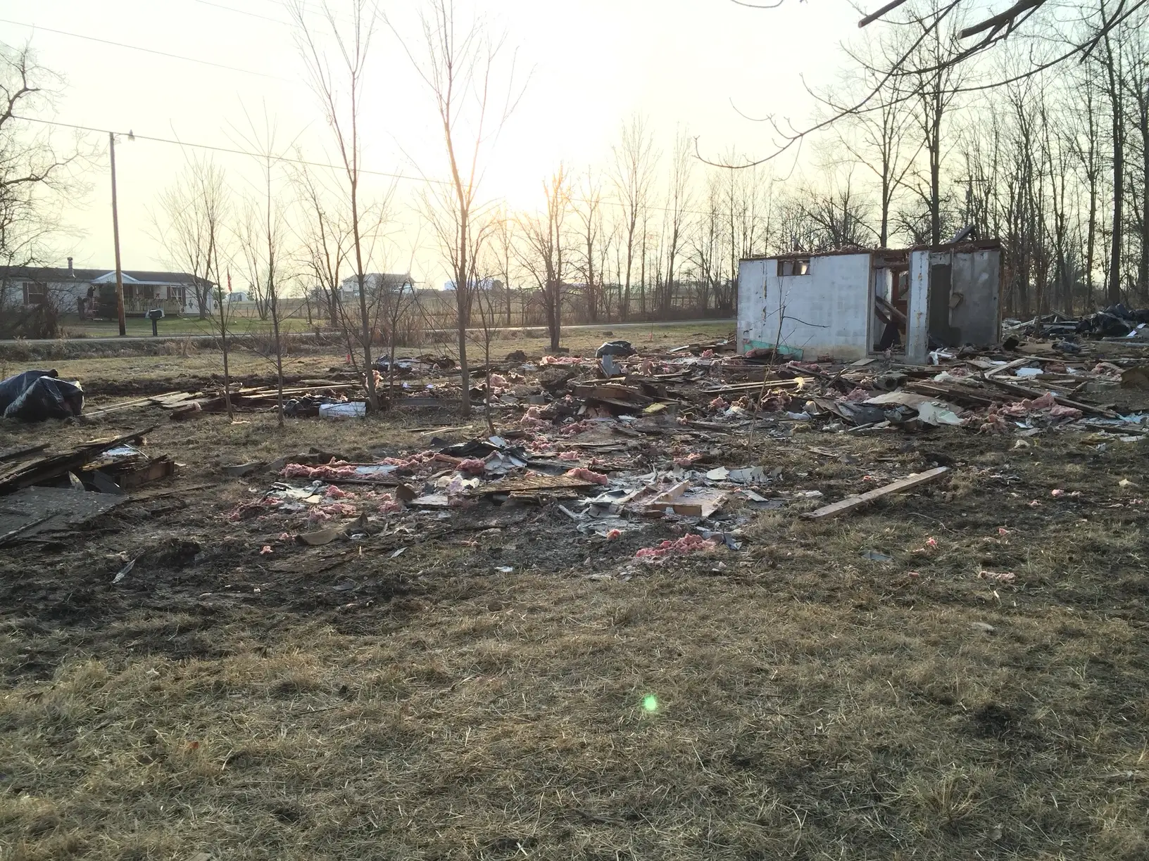 An abandoned mobile home lot