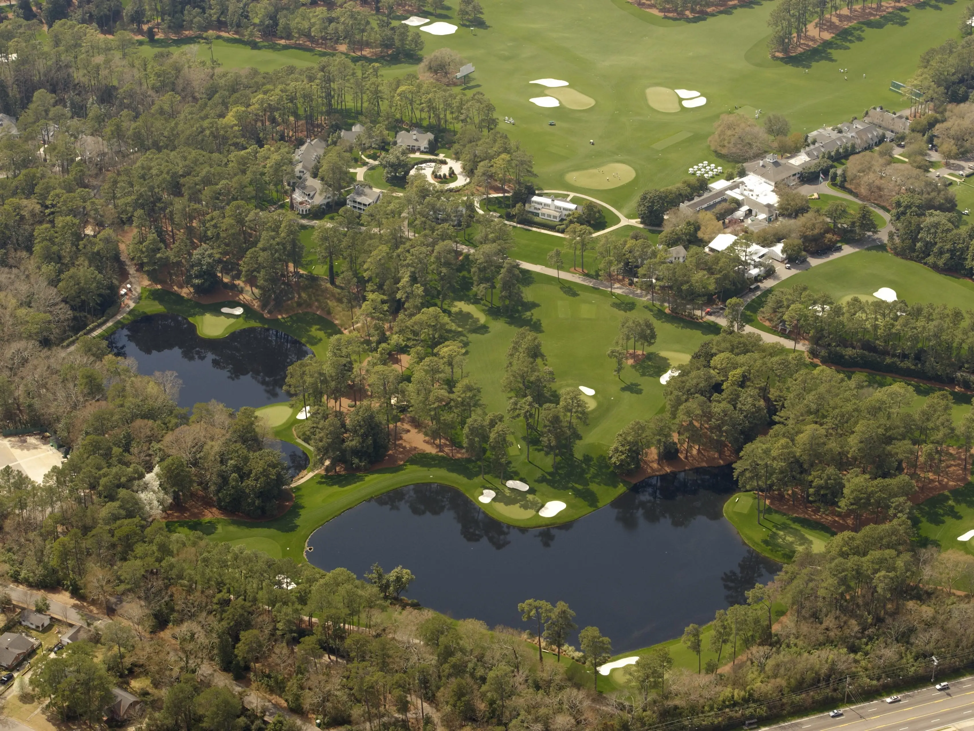 Aerial view of Augusta National.