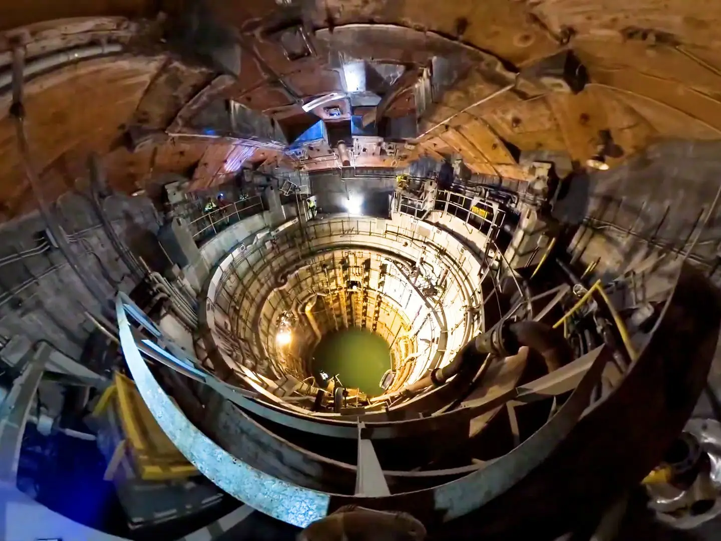 Panoramic view from the top of the silo.