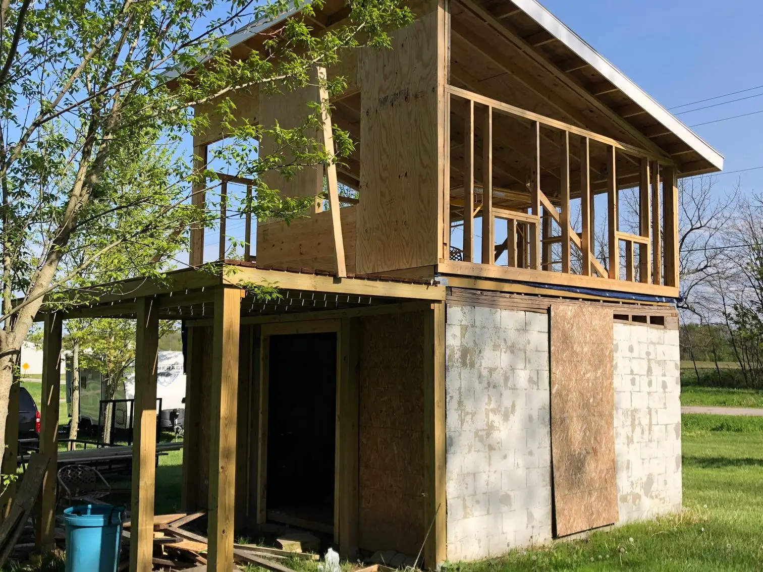 Construction on the tiny home