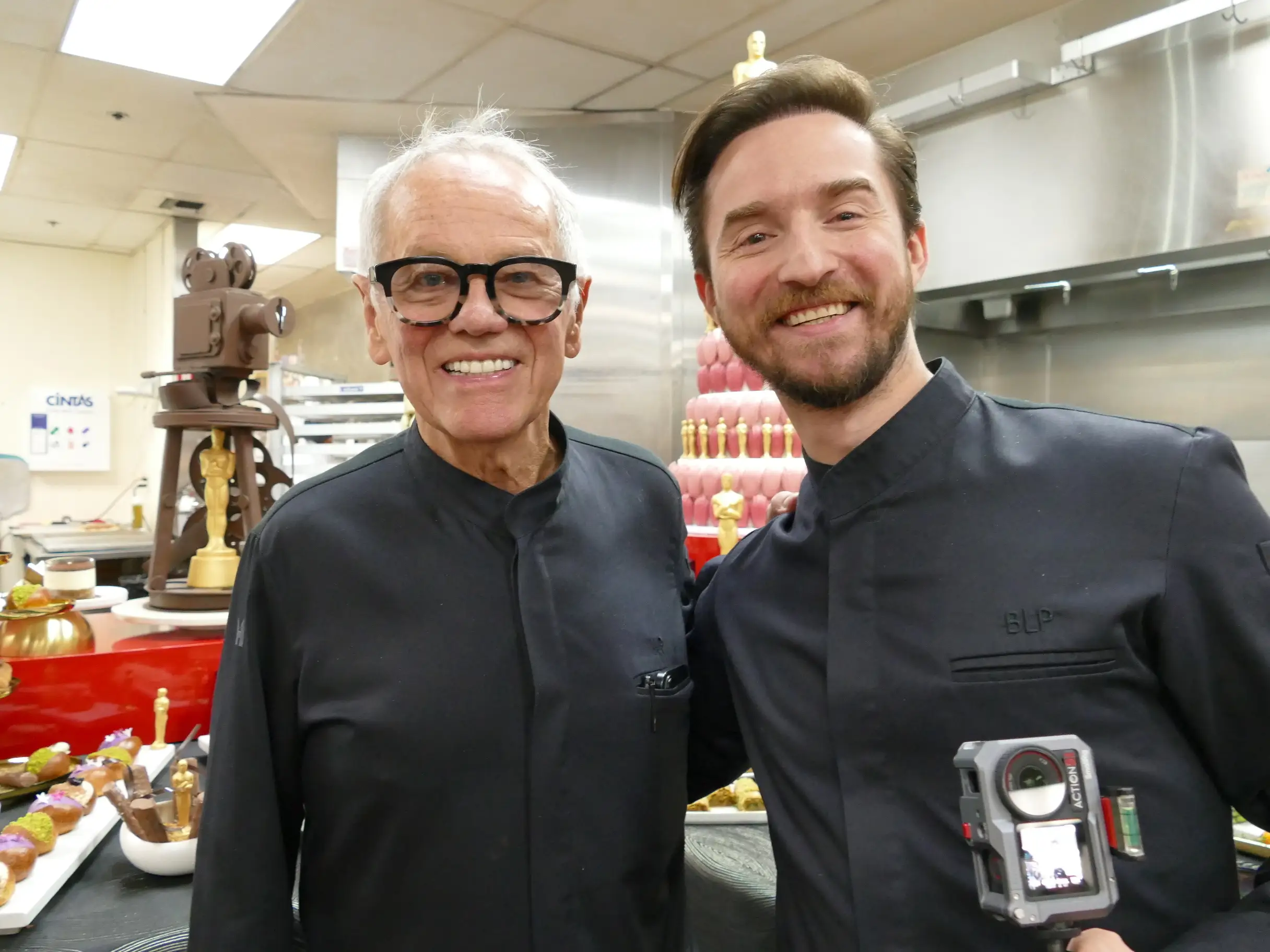 Wolfgang Puck with his son in the kitchen at Governors Ball 2026.
