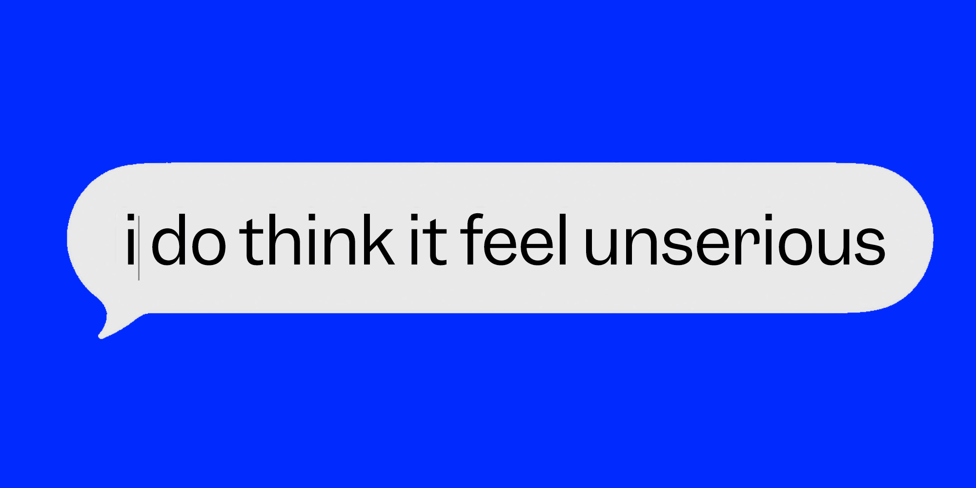 No Cap text message with