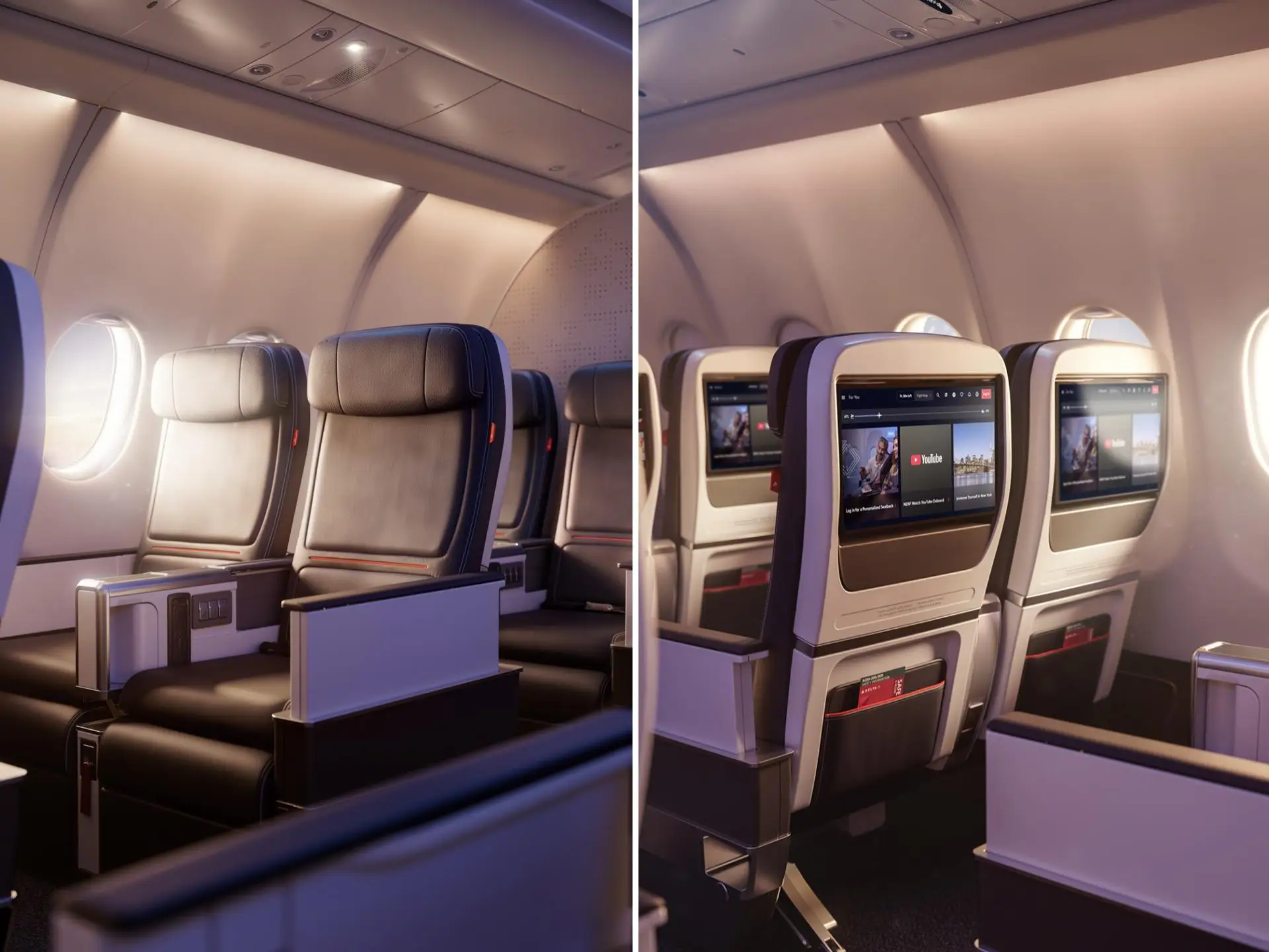 Rendering of new delta premium economy cabin.