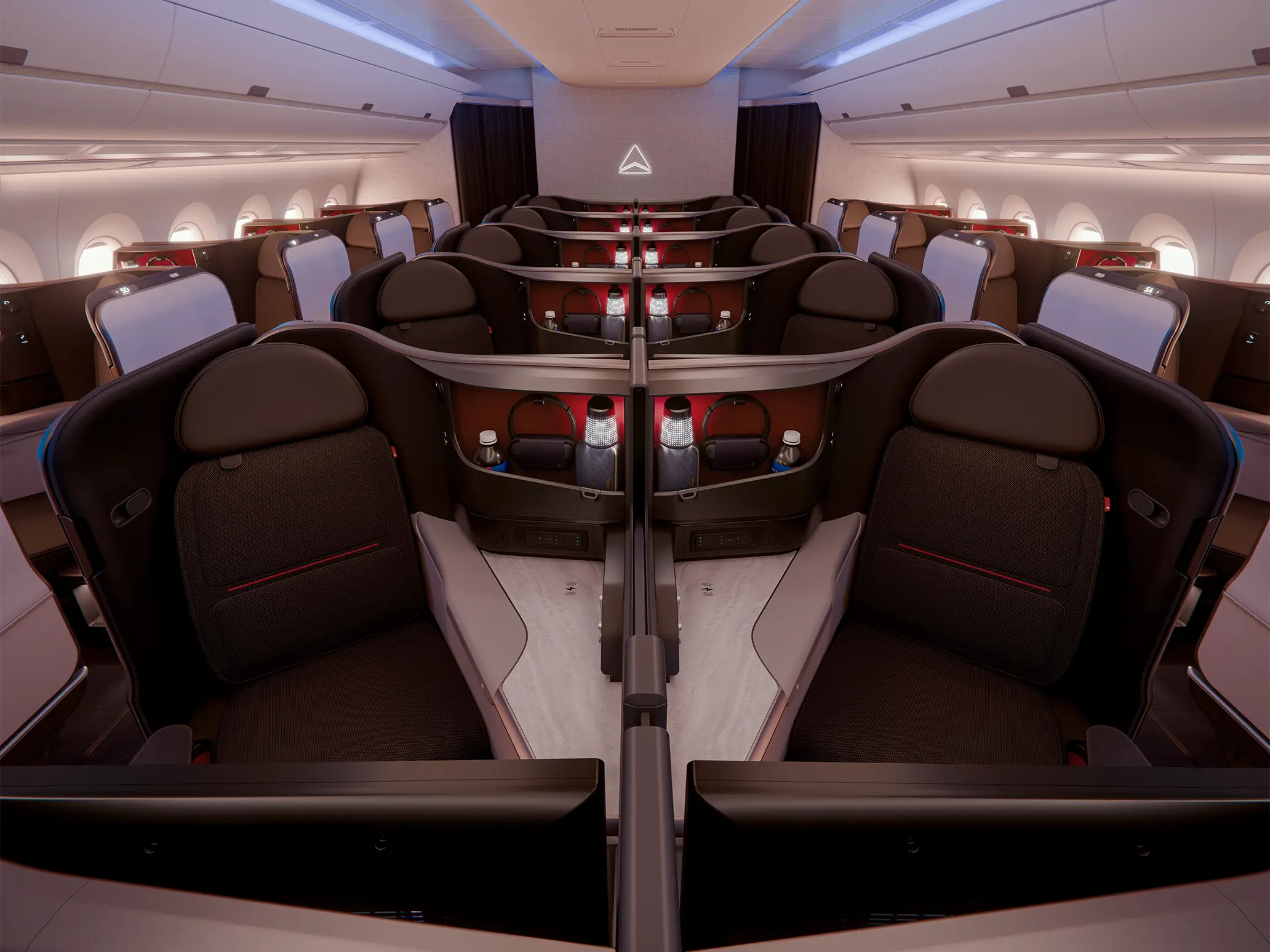Rendering of Delta's new business class.