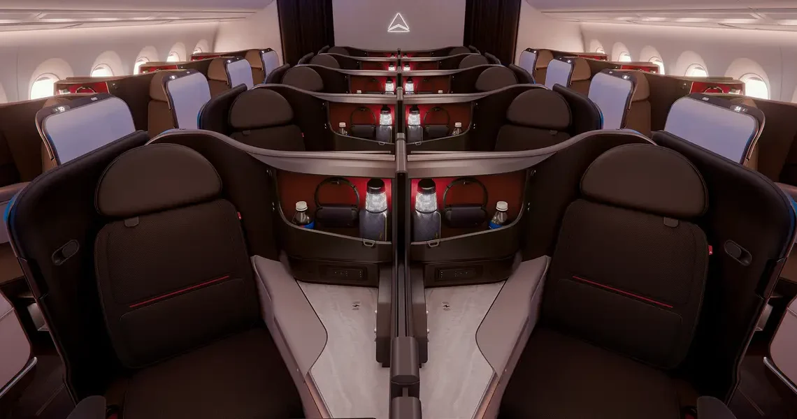 Delta is rolling out a new business class suite on Airbus widebody planes. Here’s what it will look like.